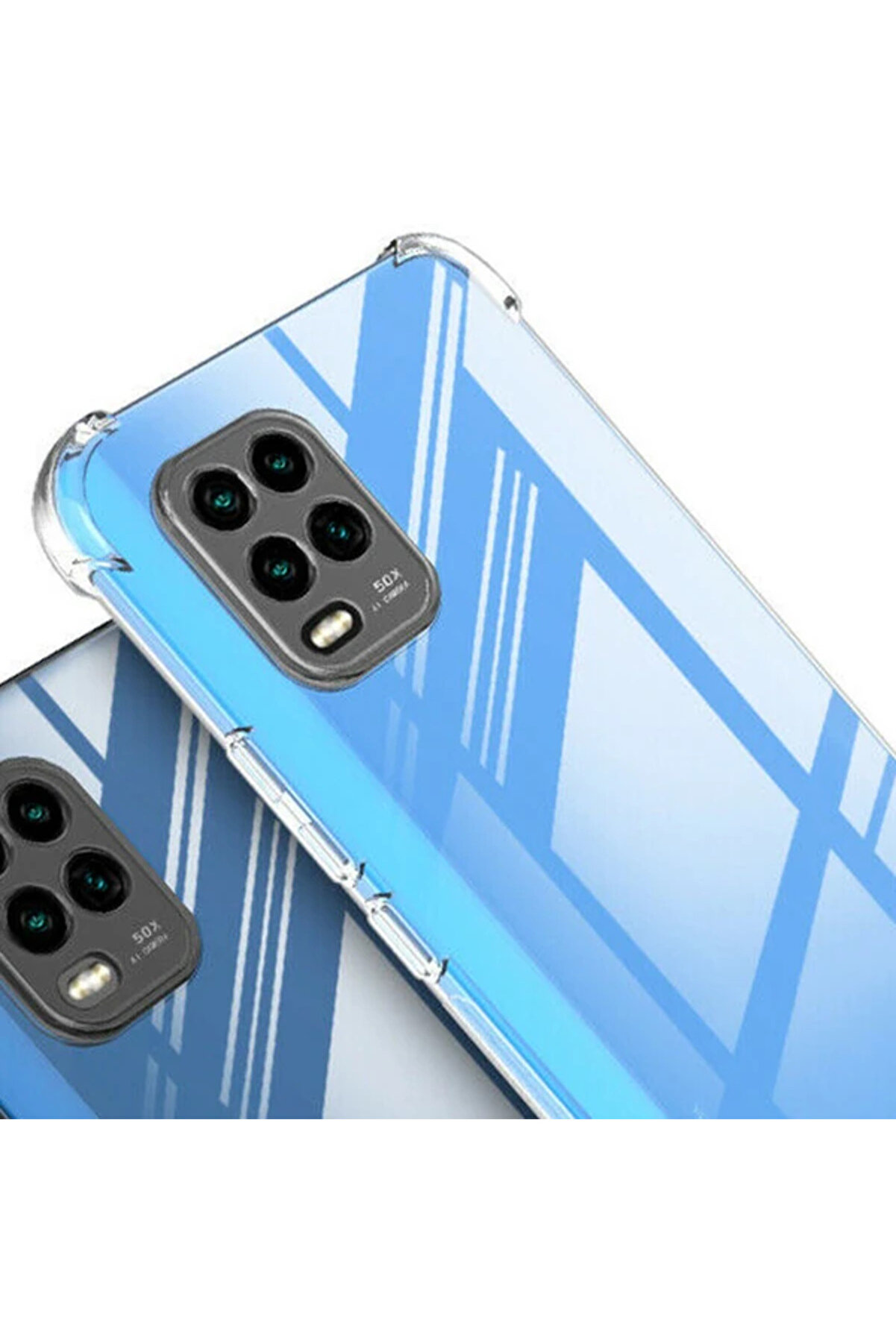 Xi̇aomi̇ Mi̇ 10 Li̇te Kamera Koruma Anti̇-Drop Si̇li̇kon Kılıf Shockproof Kılıf-(5775) - Gms6393-7920