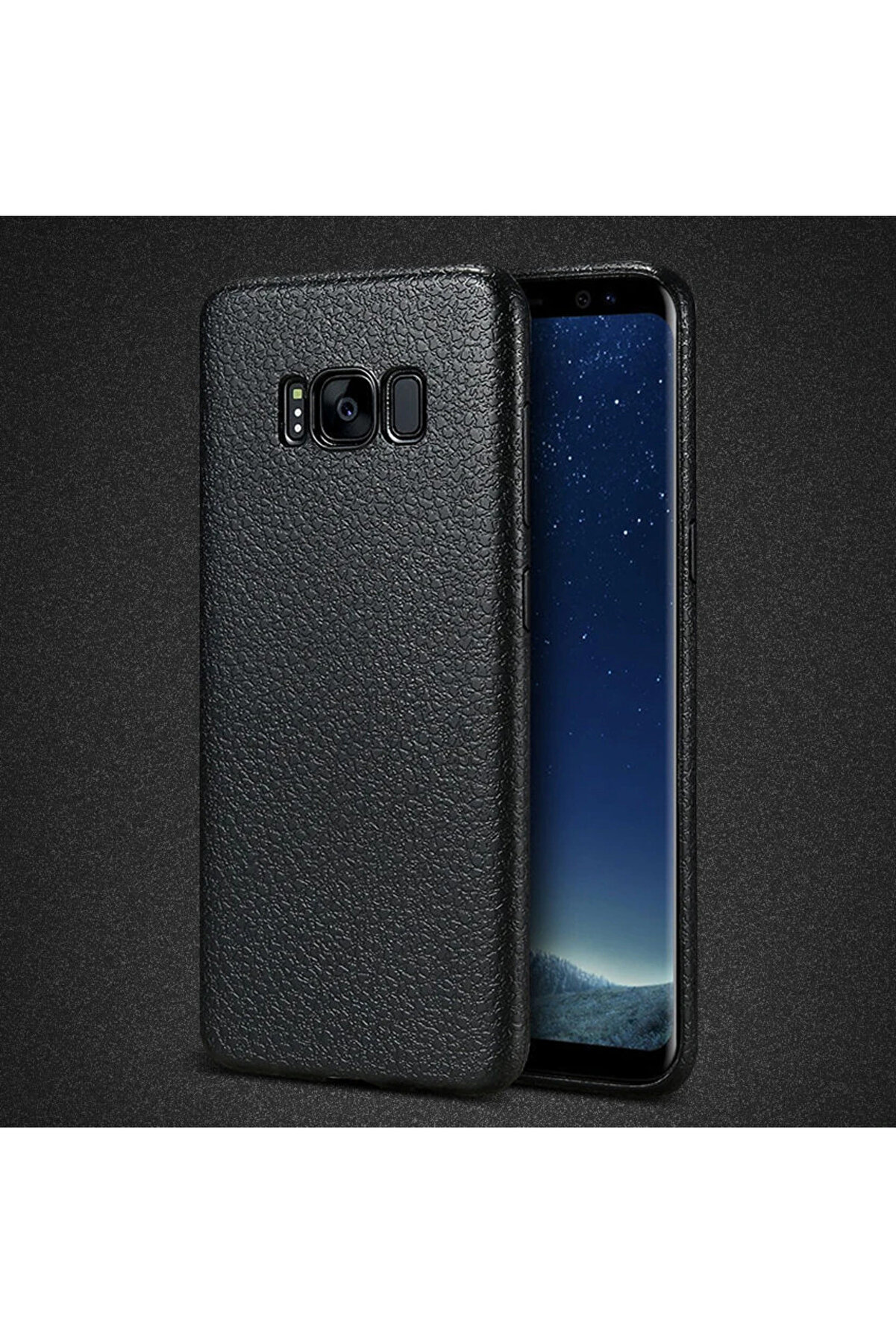 gizmurstore Ally SM Galaxy S8 Deri Dokulu Premium Soft Silikon Kılıf-(5775) - GMS2754-4725