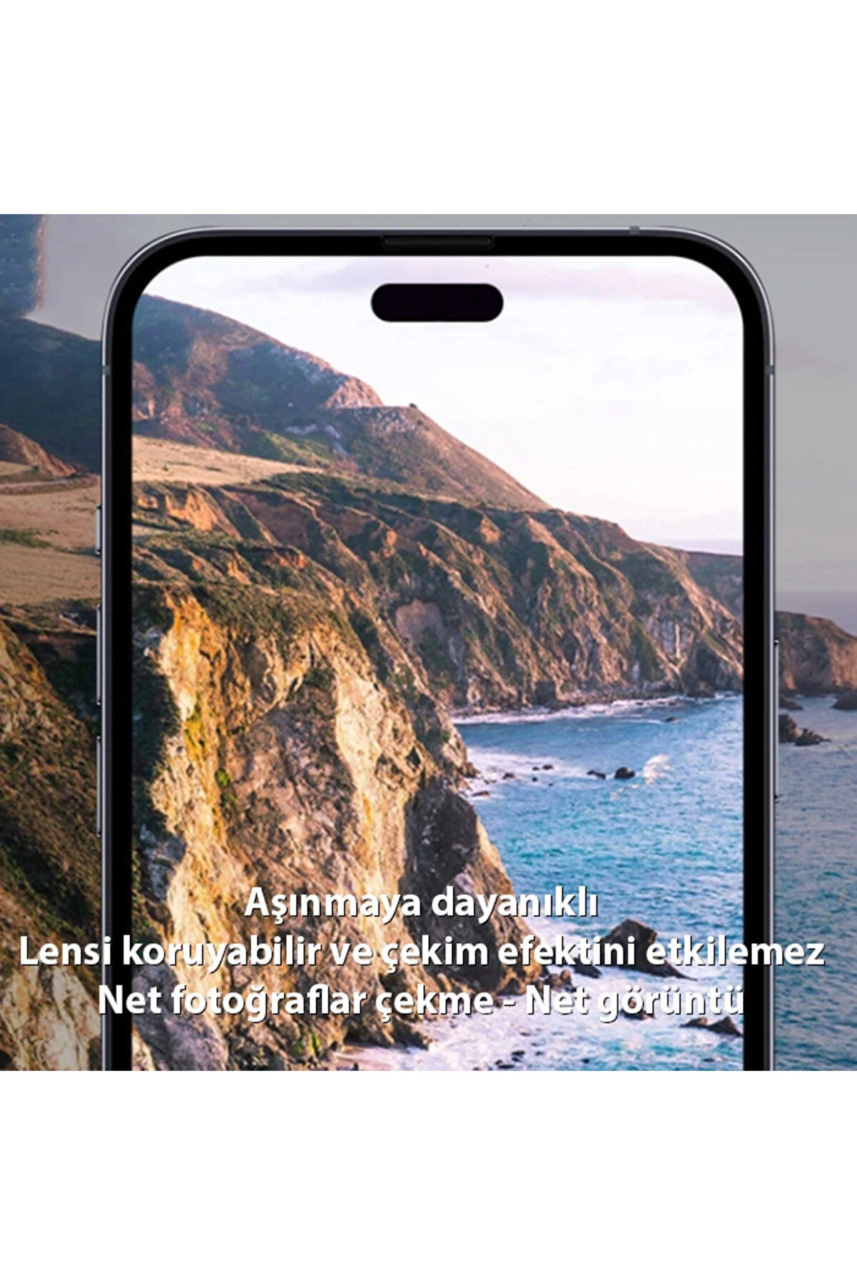 İphone 15 Pro-15 Pro Max Full Tempered Kamera Lens Koruma Camı-(5775)