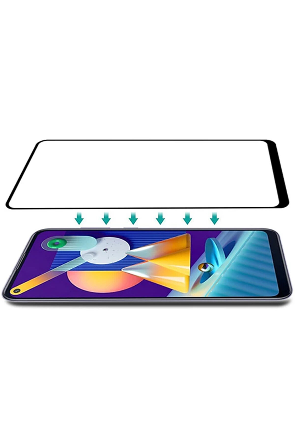 Ally Sm Galaxy M11 Full Glue Tempered Cam Ekran Koruyucu-(1903) - Dropx7501-9434