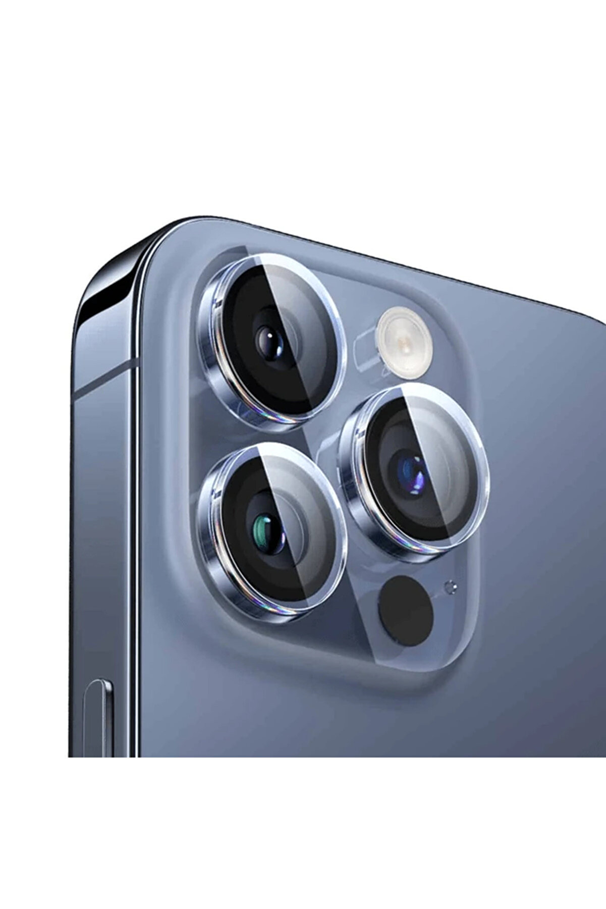 CepteToptan iPhone 15 Pro/15 Pro Max için Corning Serisi HD Cam Kamera Koruyucu-(1903) - DROPX4085-4308