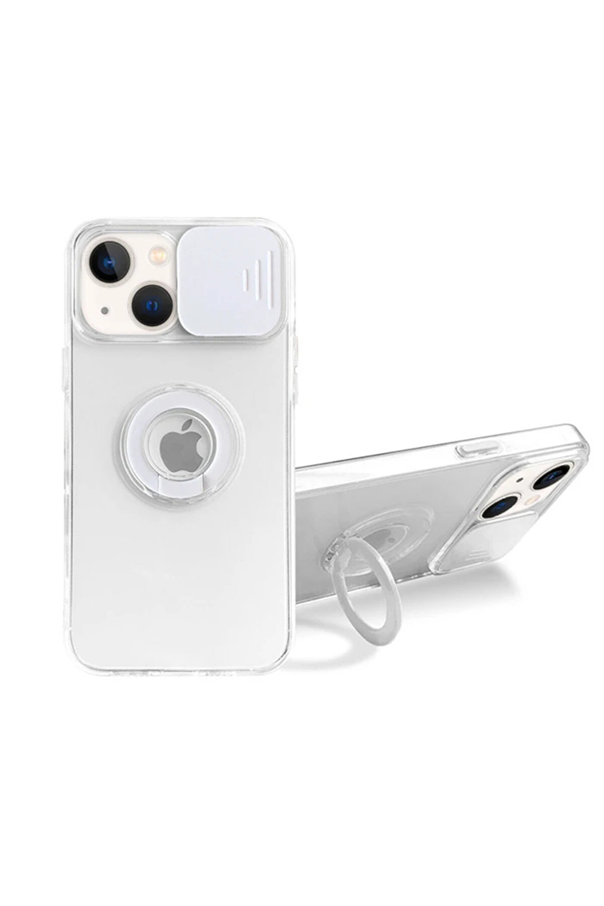 Ally İphone 13 6.1 İnç Kılıf Sürgülü Kamera Lens Korumalı Yüzük Standlı Si̇ - Gms6307-9980