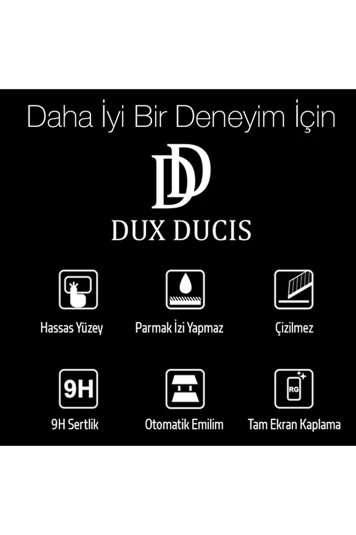 Dux Duci̇s İphone 12 Pro Max 6.7İnç Tempered Cam Ekran Koruyucu 10D Full Kaplama - Dropx6503-2394