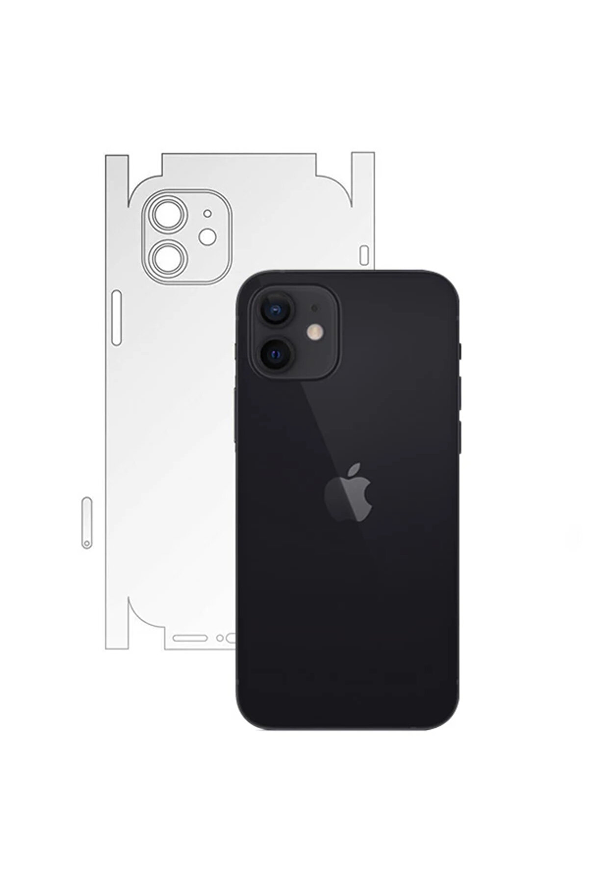 gizmurstore İPhone 12 6.1 Hidrojel Hayalet Arka Yan Tam Kaplama Koruyucu Film-(5775) - GMS3775-4588