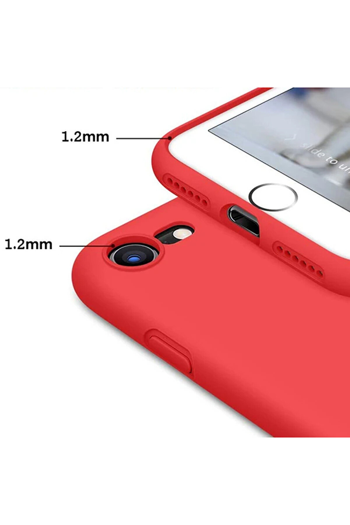 Ally İphone Se2 İphone 8-7 Lansman Kılıf İ&ccedil;i̇ Kadi̇fe Soft Si̇li̇kon Kılıf-( - Dropx1923-3470