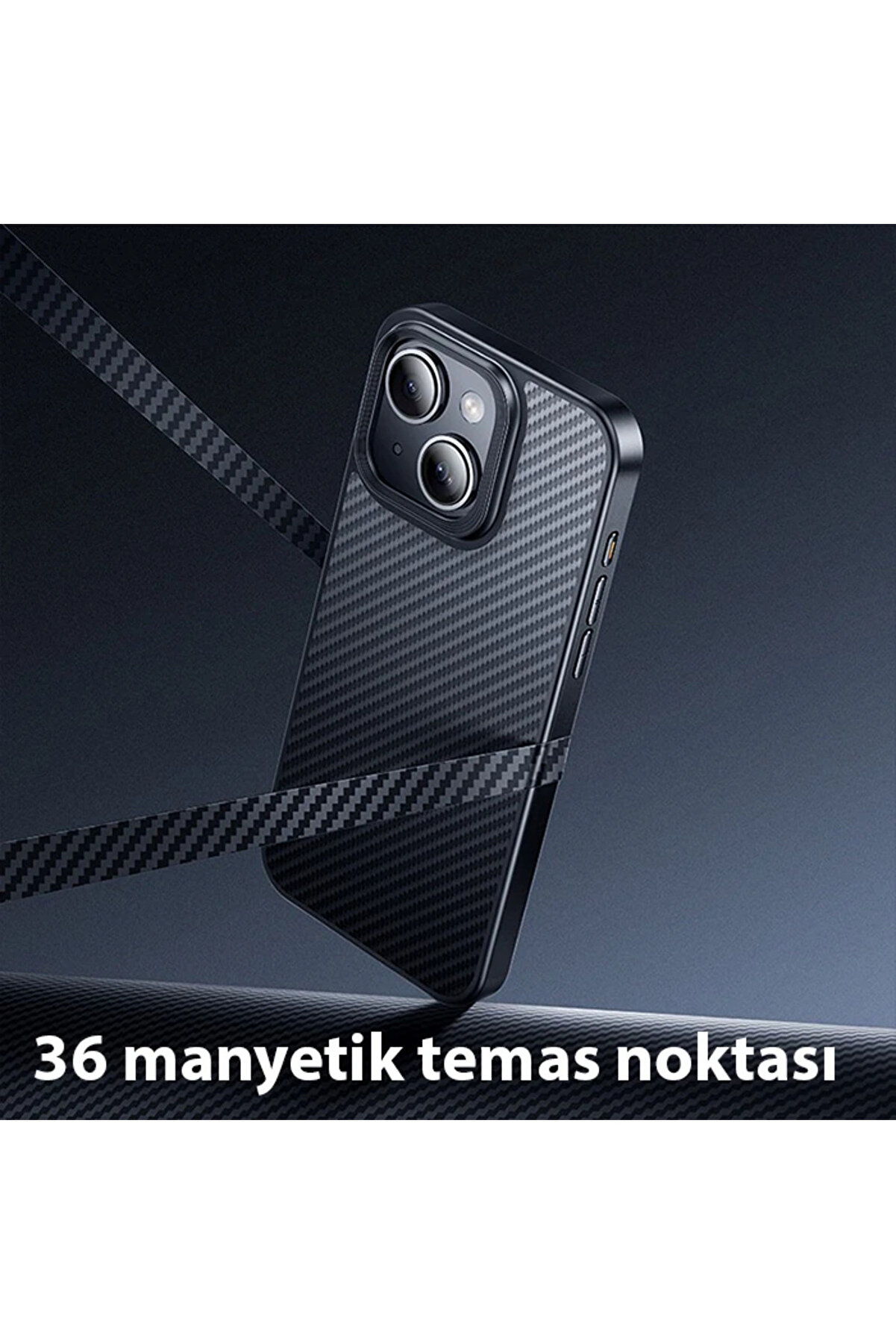 Hoco İphone 15 Plus As7 Kevlar Kılıf Manyeti̇k Magsafeli̇ Telefon Kılıfı-(5775) - Gms4042-4929