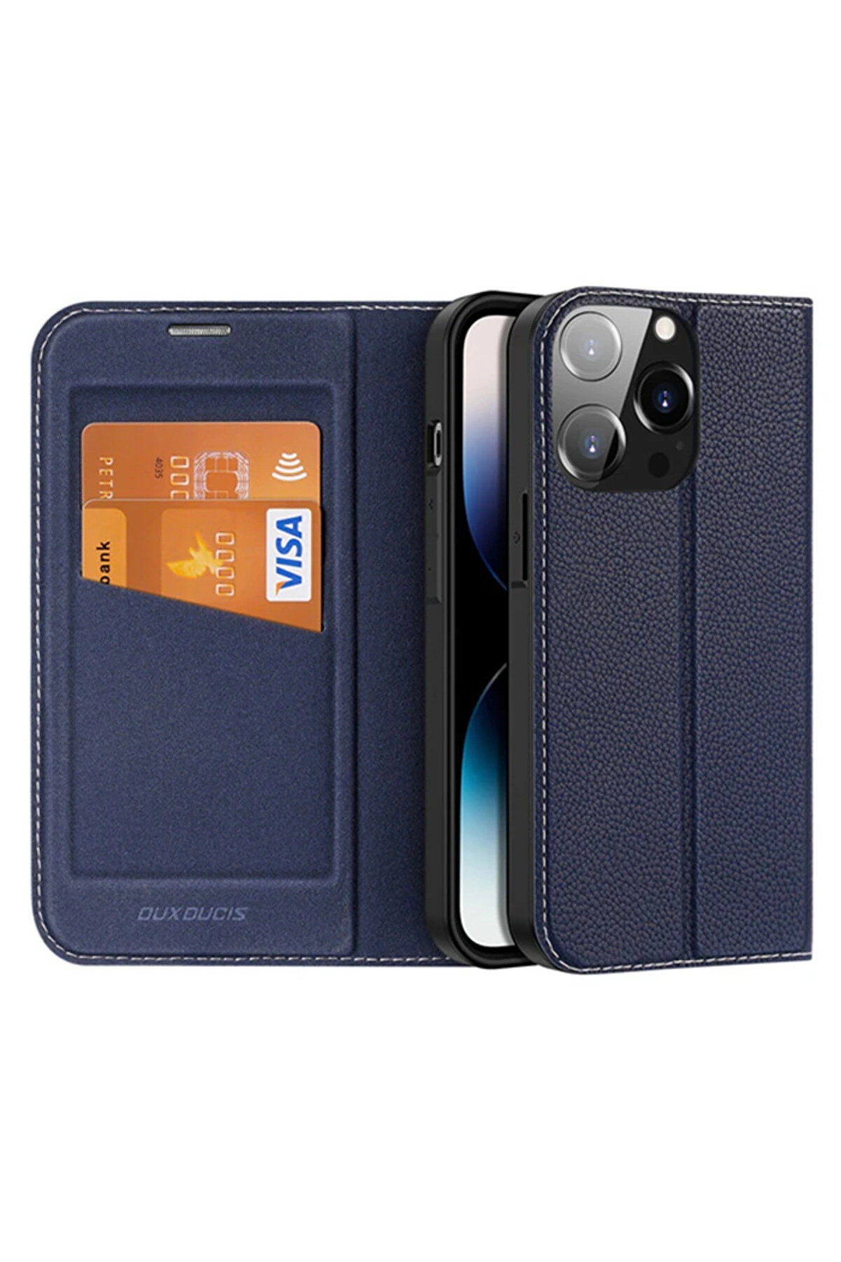 Dux Duci̇s İphone 14 Pro 6.1 Kılıf Ski̇n X2 Seri̇es Pu Deri̇ Manyeti̇k Kapaklı Kılıf - Gms3848-7841