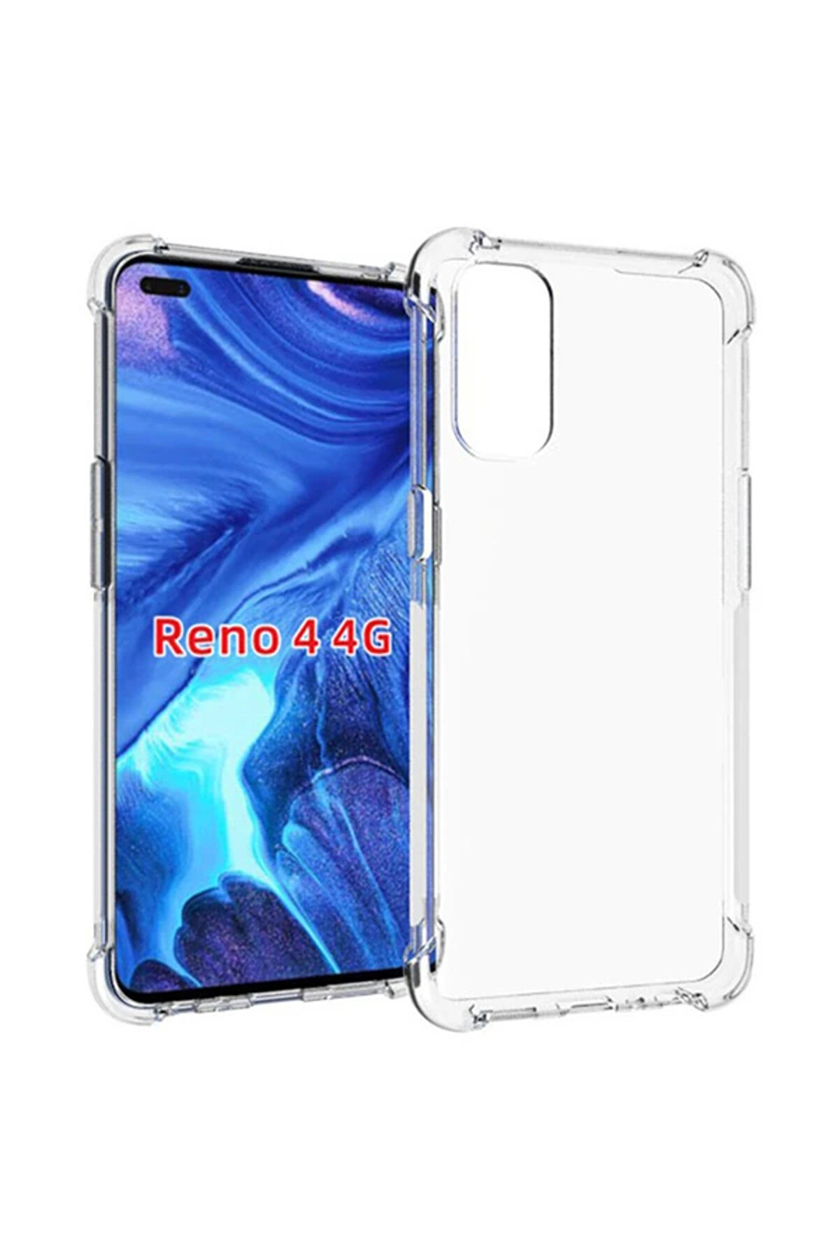 CepteToptan Oppo Reno 4 - 4G Anti-Drop Silikon Kılıf Shockproof kılıf-(1903) - DROPX4748-5610
