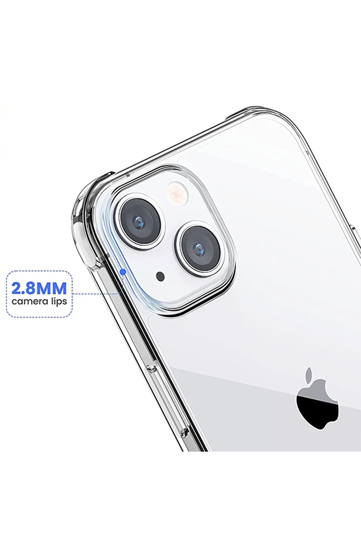 İphone 13 Mi̇ni̇ 5.4İnç Anti̇-Drop Shockproof Darbe Emi̇ci̇ Si̇li̇kon Kılıf-(5775)