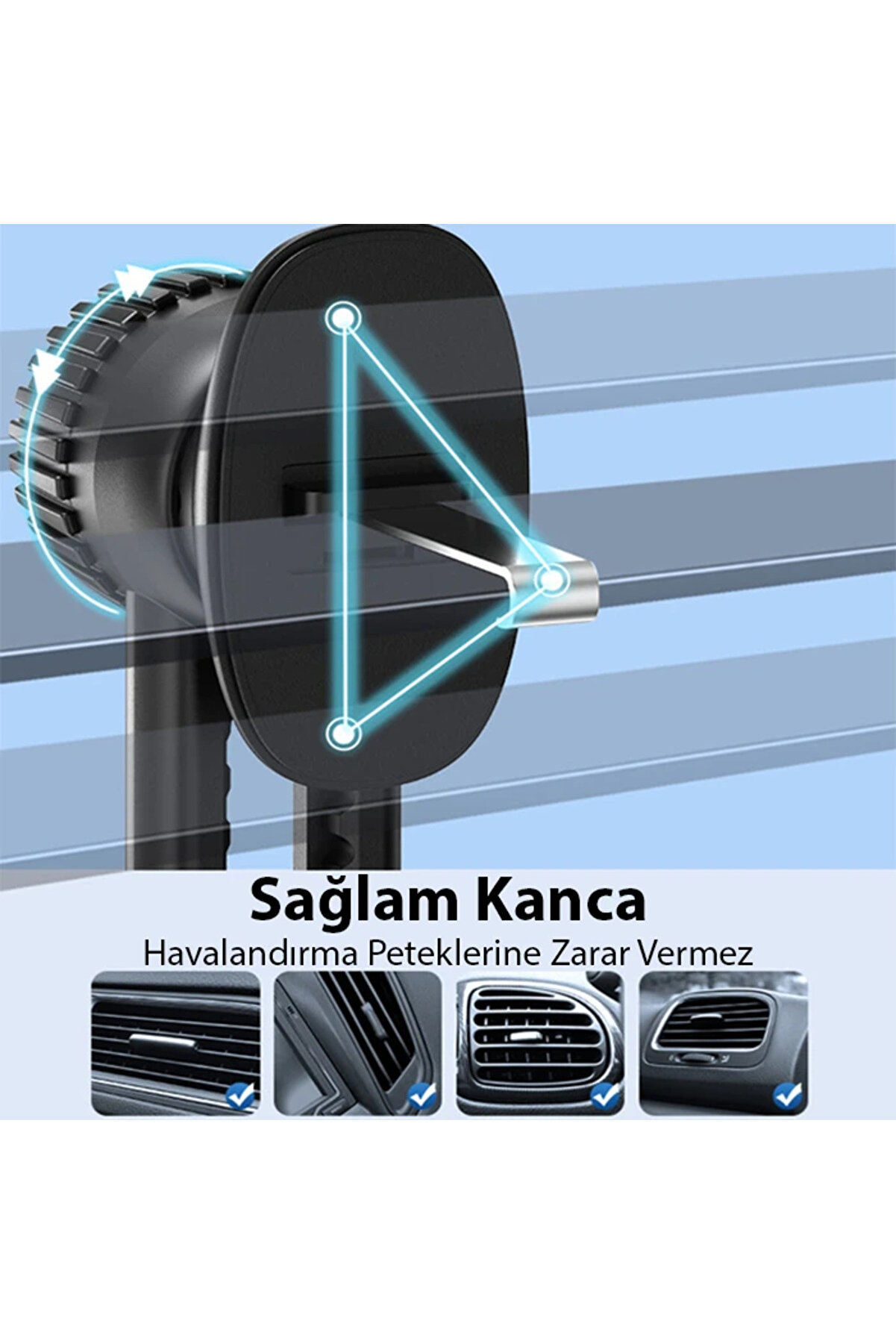 B099 Ayarlanabi̇len Ara&ccedil; I&ccedil;i̇ Havalandi̇rma Telefon Tutucu-(1903) - Dropx8440-7400