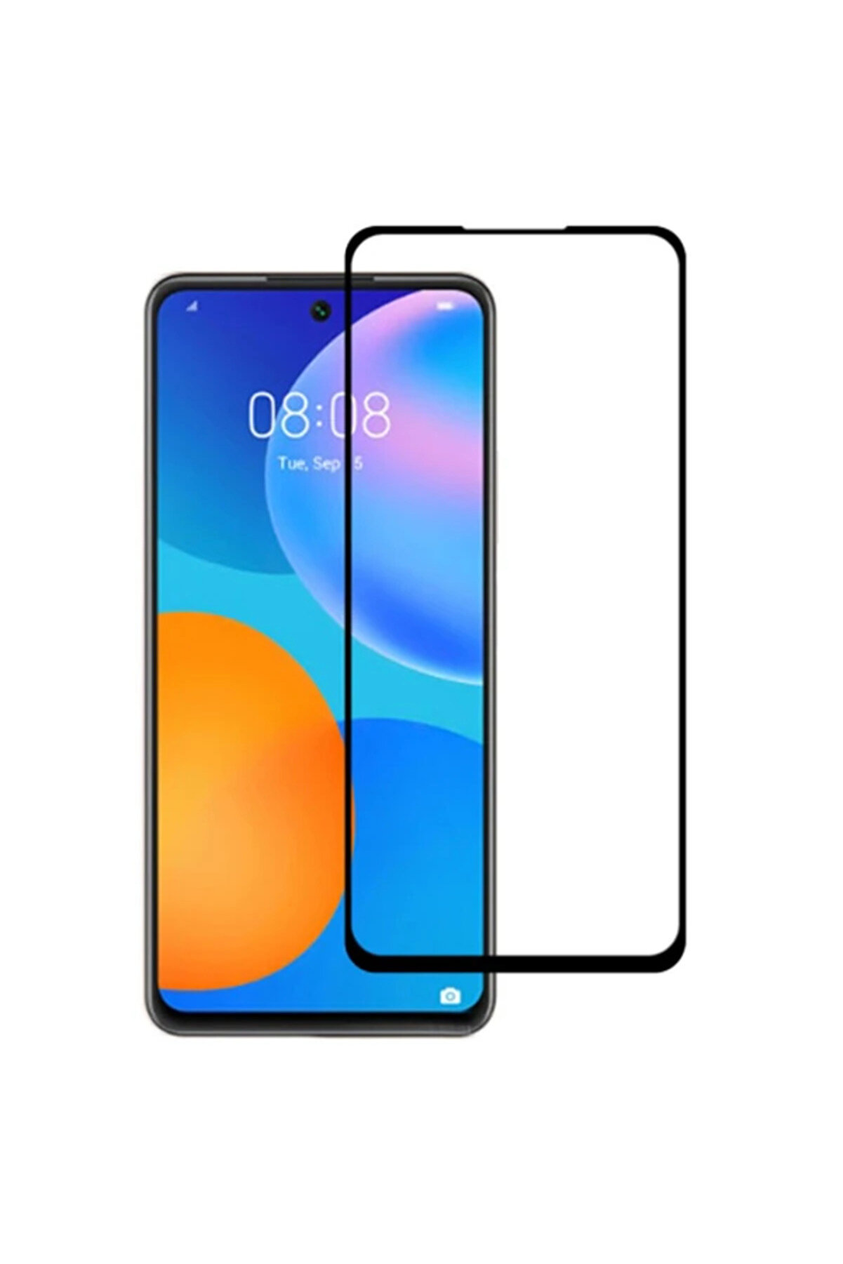 Najmaddin Huawei P Smart 2021 Full Glue Tempered Cam Ekran Koruyucu-(5775) - Uyumlu