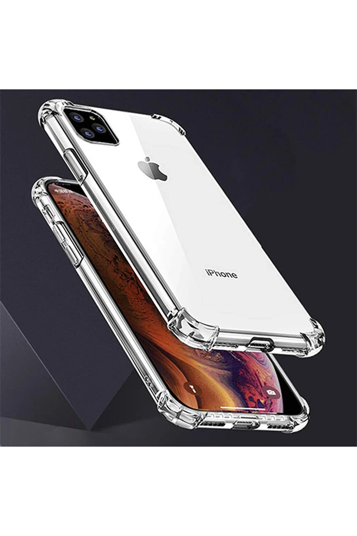 İphone 11 Pro Anti̇-Drop Darbe Emi̇ci̇ Si̇li̇kon Kılıf-(5775) - Gms9257-9135