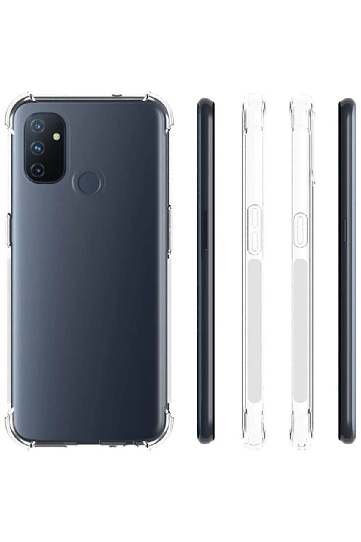 Oneplus Nord N100 Anti̇-Drop Si̇li̇kon Kılıf Kamera Korumalı Şeffaf Si̇li̇kon Kı - Dropx2658-6038