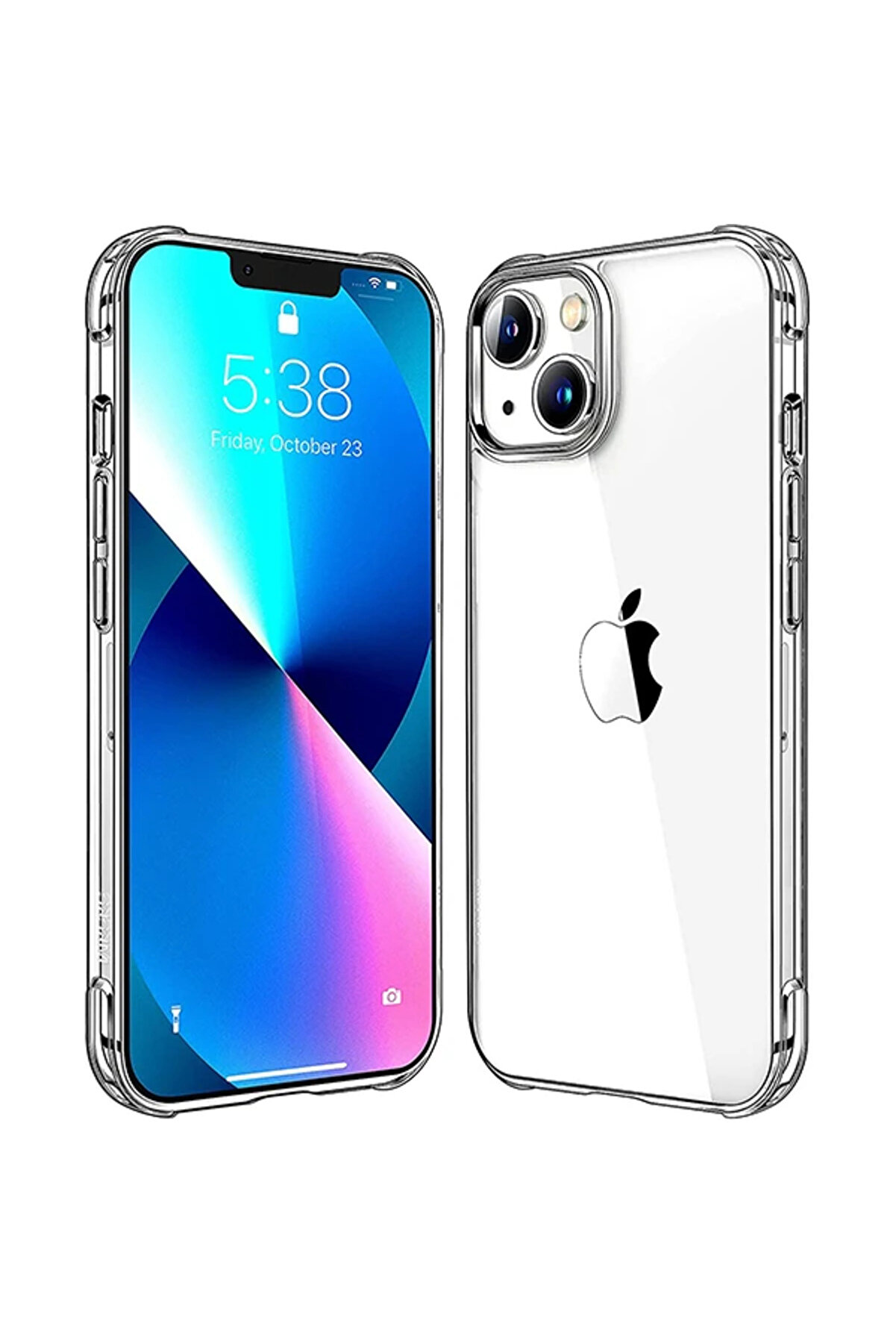 mrpurple iPhone 13 Mini 5.4inç Anti-Drop Shockproof Darbe Emici Silikon Kılıf-(5775)