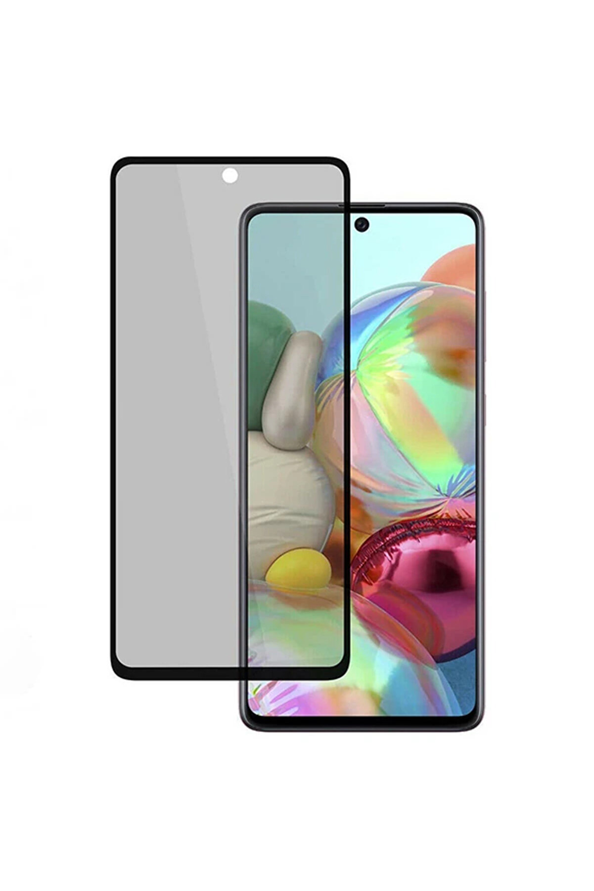 CepteToptan SM Galaxy Note 10 Lite 3D Full Privacy Gizlilik Tempered Cam Ekran Koruyucu-(190 - DROPX8666-6567