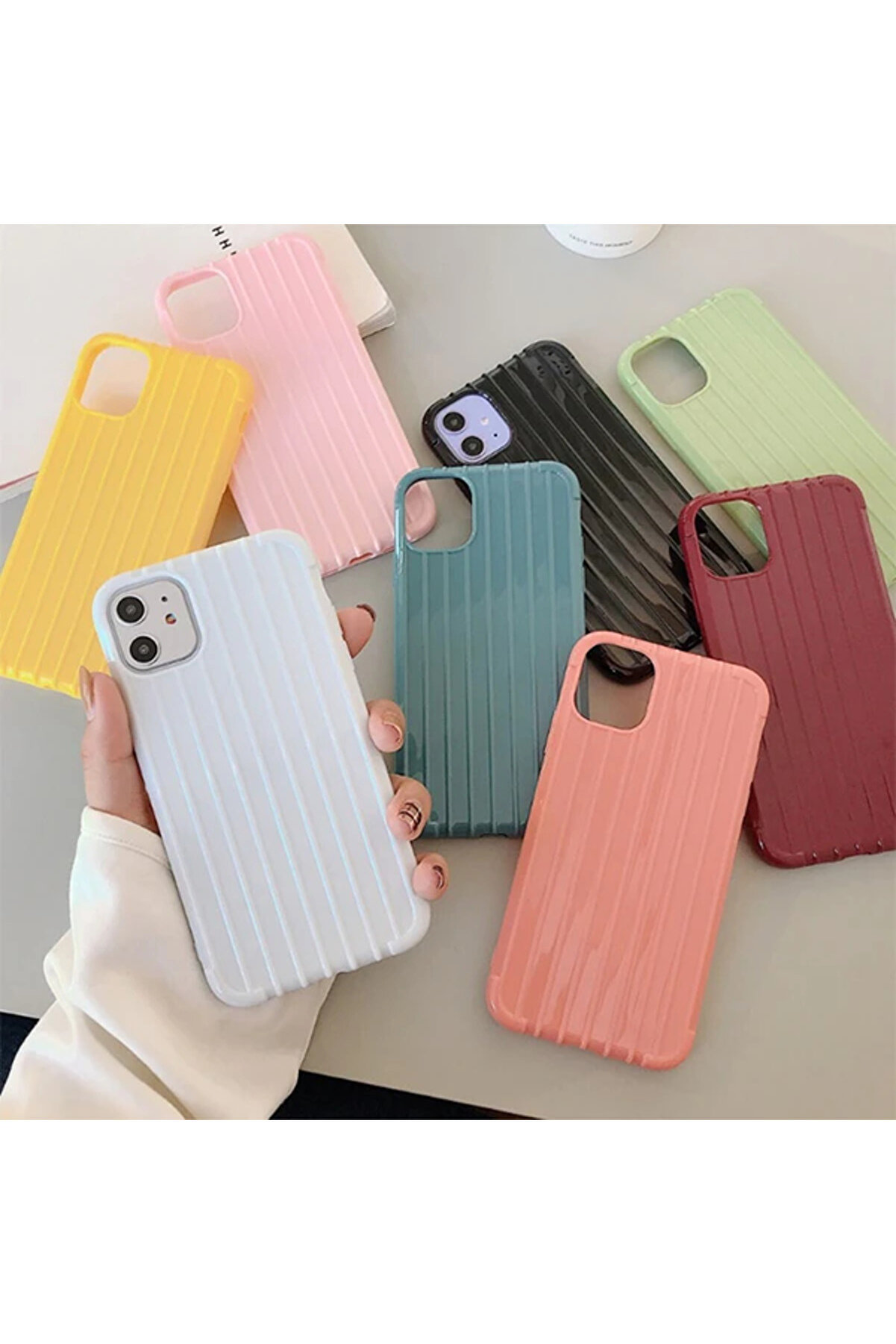 Ally İphone 11 6.1 İnch Trunk Li̇nes İnce Soft Si̇li̇kon Kılıf-(5775) - Gms1568-7327