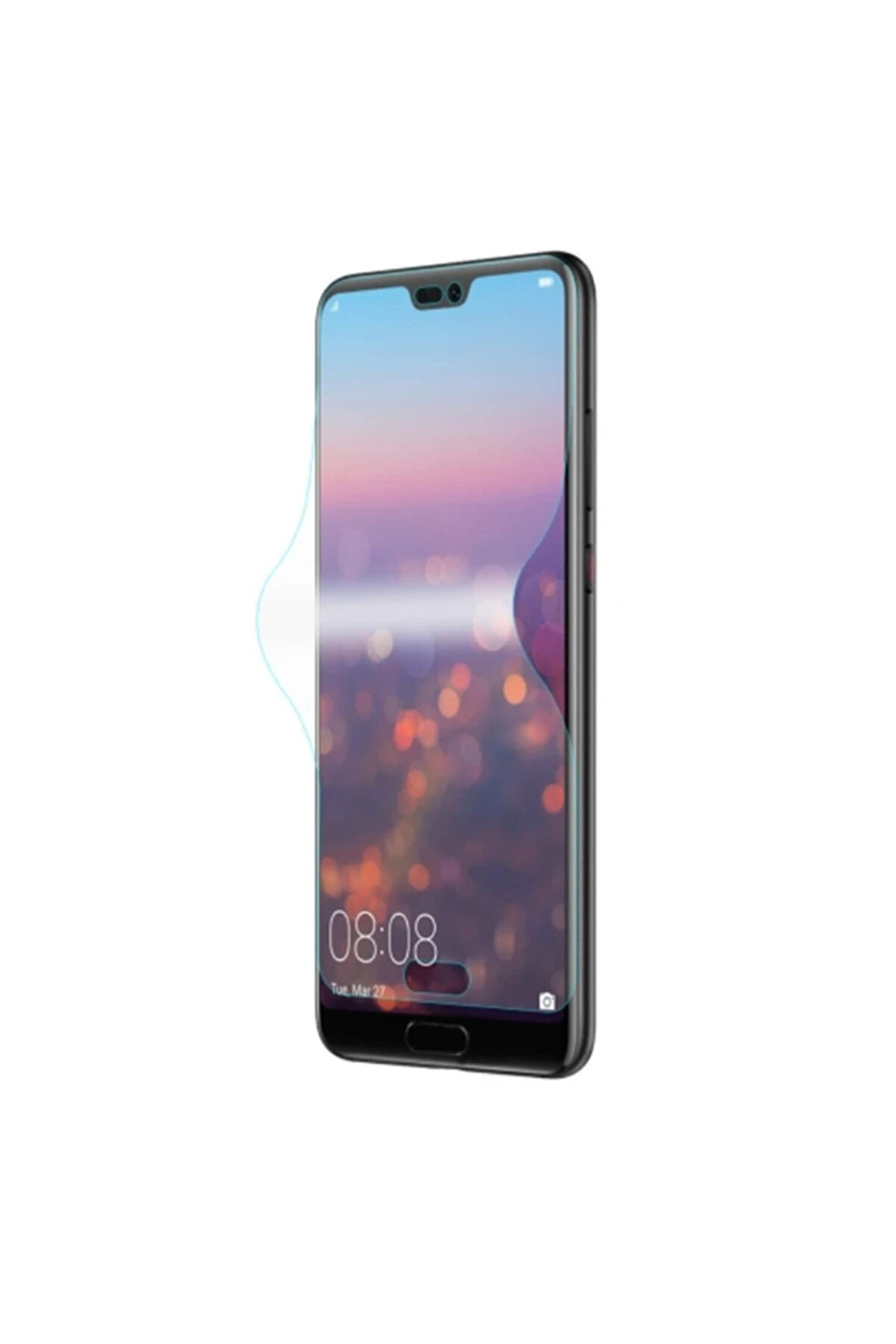 Huawei̇ P20 3D Nano Tpu Şeffaf Full Ekran Koruyucu-(5775) - Gms8296-1043