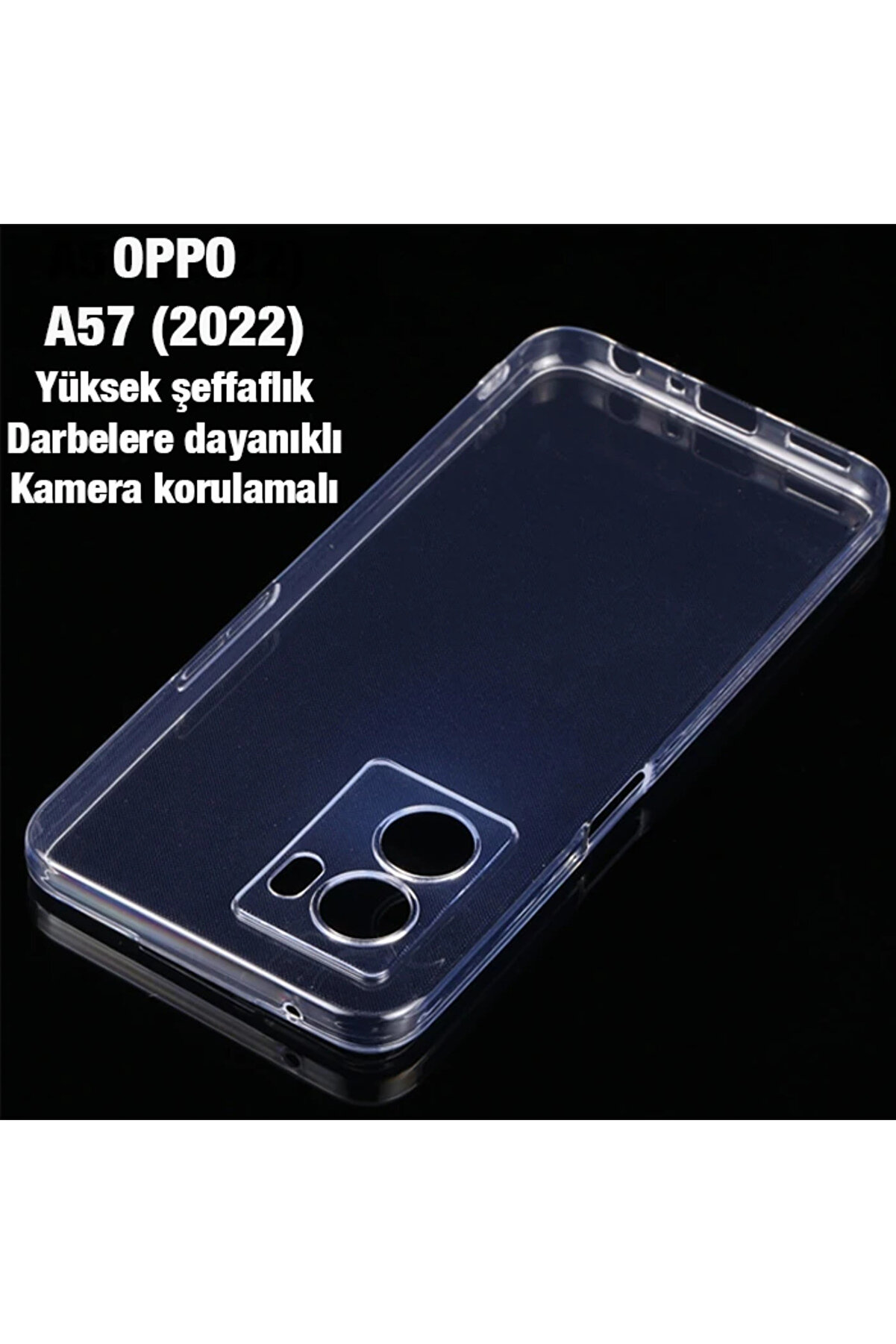 Ally Oppo A57 (2022) Kılıf Kamera Korumalı Ultra İnce Şeffaf Si̇li̇kon Kılı - Dropx7740-2265