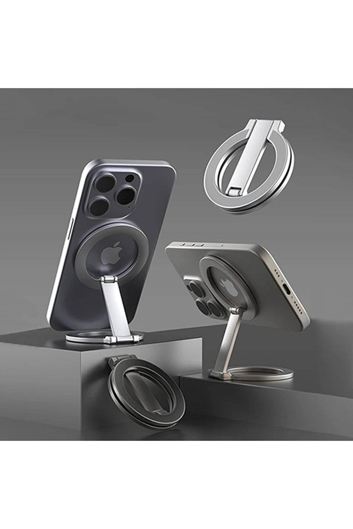 Ally Sj20 Magsafe Uyumlu Araç İçi̇ Torpi̇do Üstü Manyeti̇k Telefon Tutucu Alü - Dropx6952-9344
