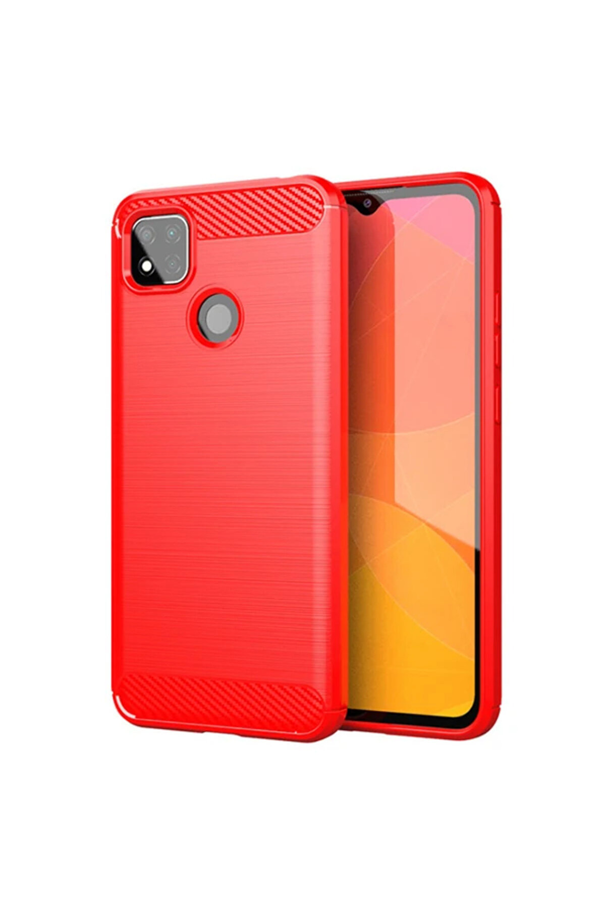CepteToptan ALLY Xiaomi Redmi 9C Brushed Carbon Fiber Silikon Kılıf-(1903) - DROPX9922-4810
