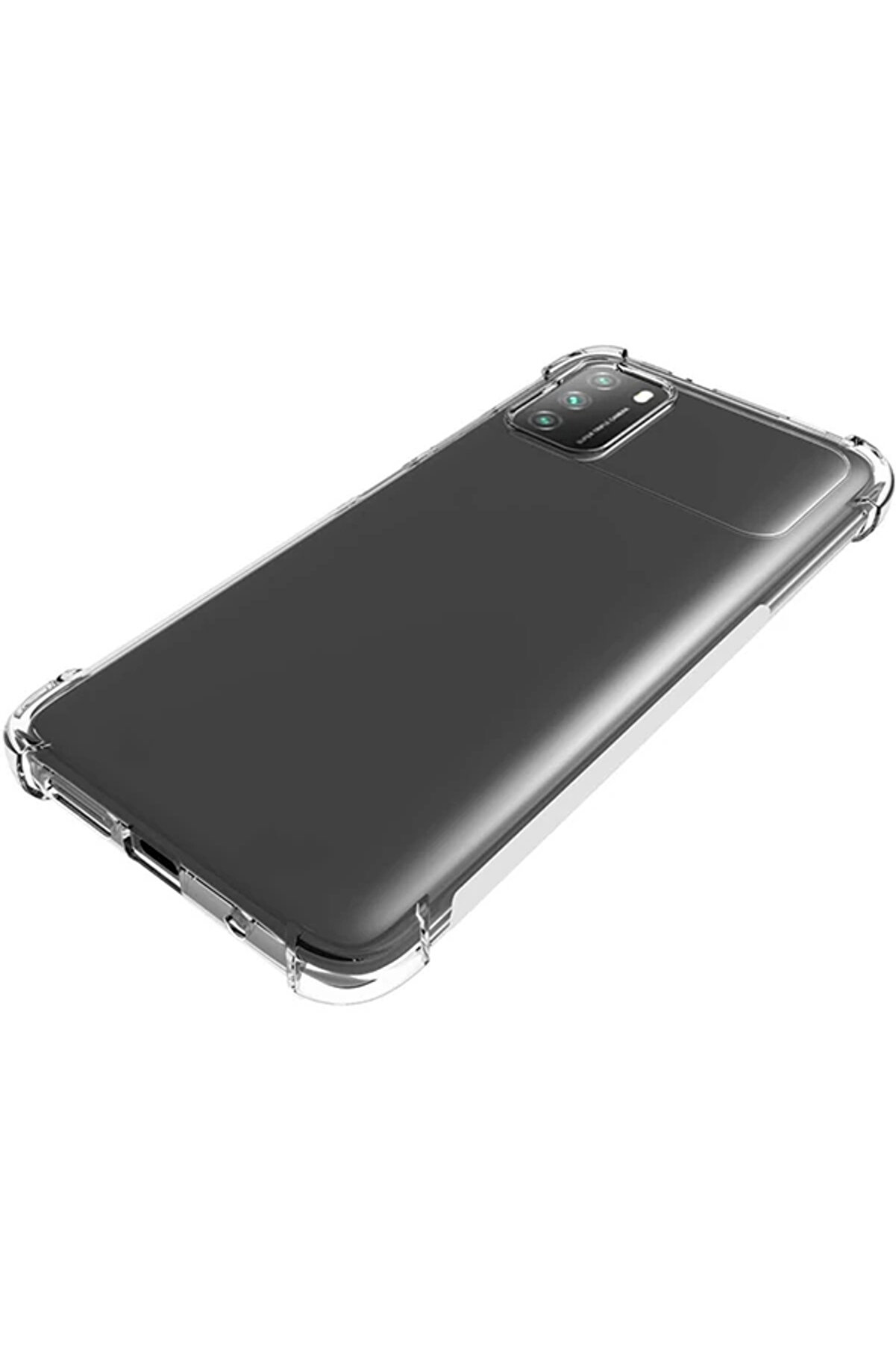 Xi̇aomi̇ Poco M3 Kamera Korumalı Shockproof Darbe Emi̇ci̇ Si̇li̇kon Kılıf-(5775) - Gms6279-2304