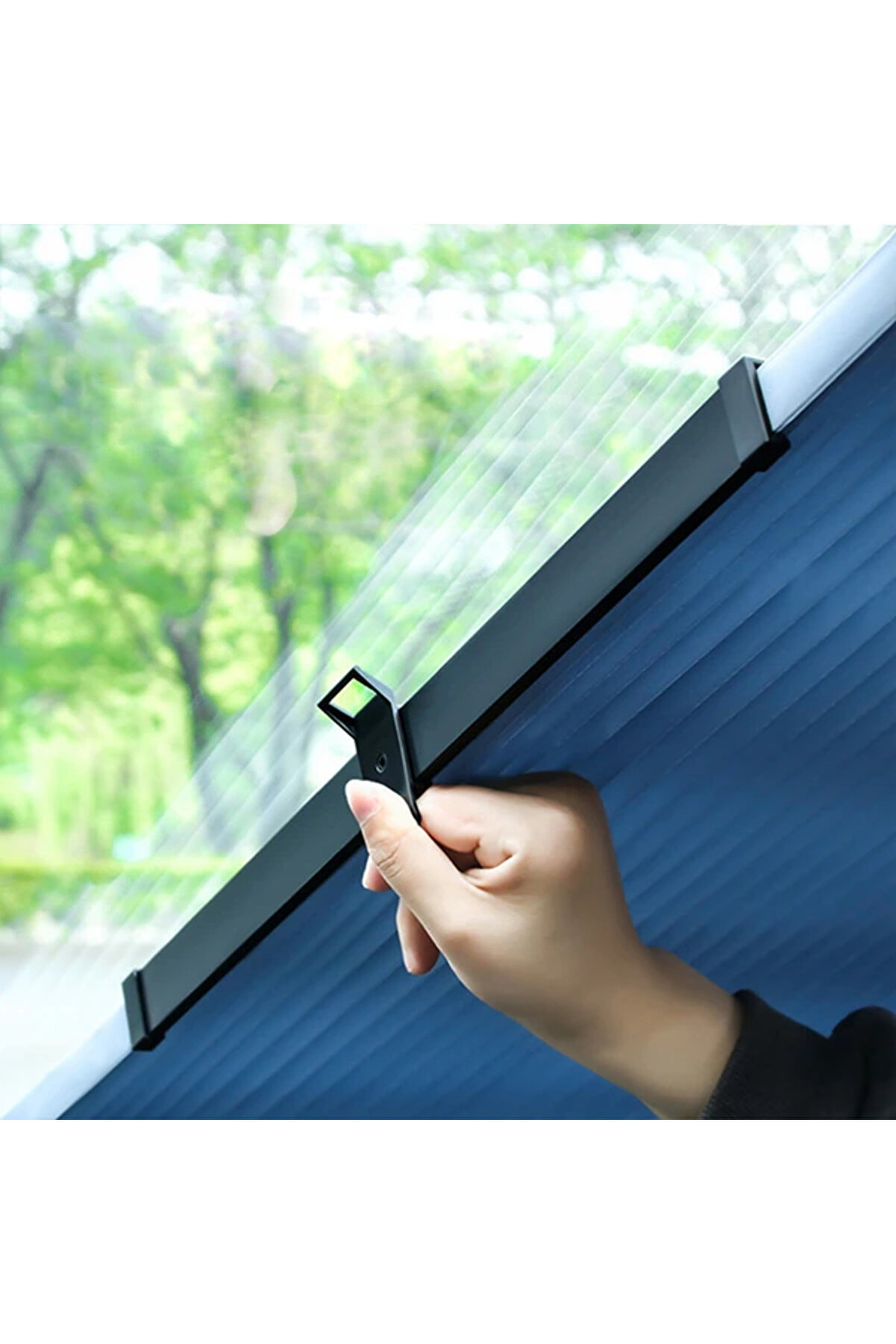 gizmurstore ALLY 46CM Araç Ön Cam Güneşlik Otomatik Geri Çekilebilir Katlanabilir-(5775) - GMS4483-9412