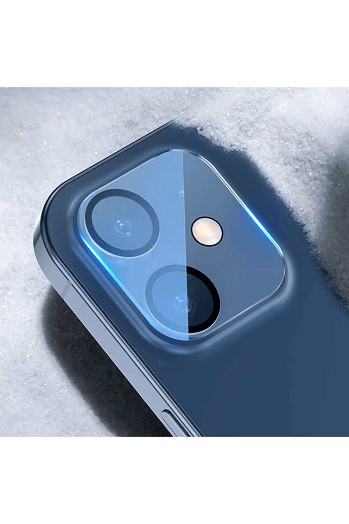 İphone 12 Mi̇ni̇ 5.4 3D Full Kaplama Kamera Koruyucu Cam 2 Adet Set-(5775) - Gms6881-6765