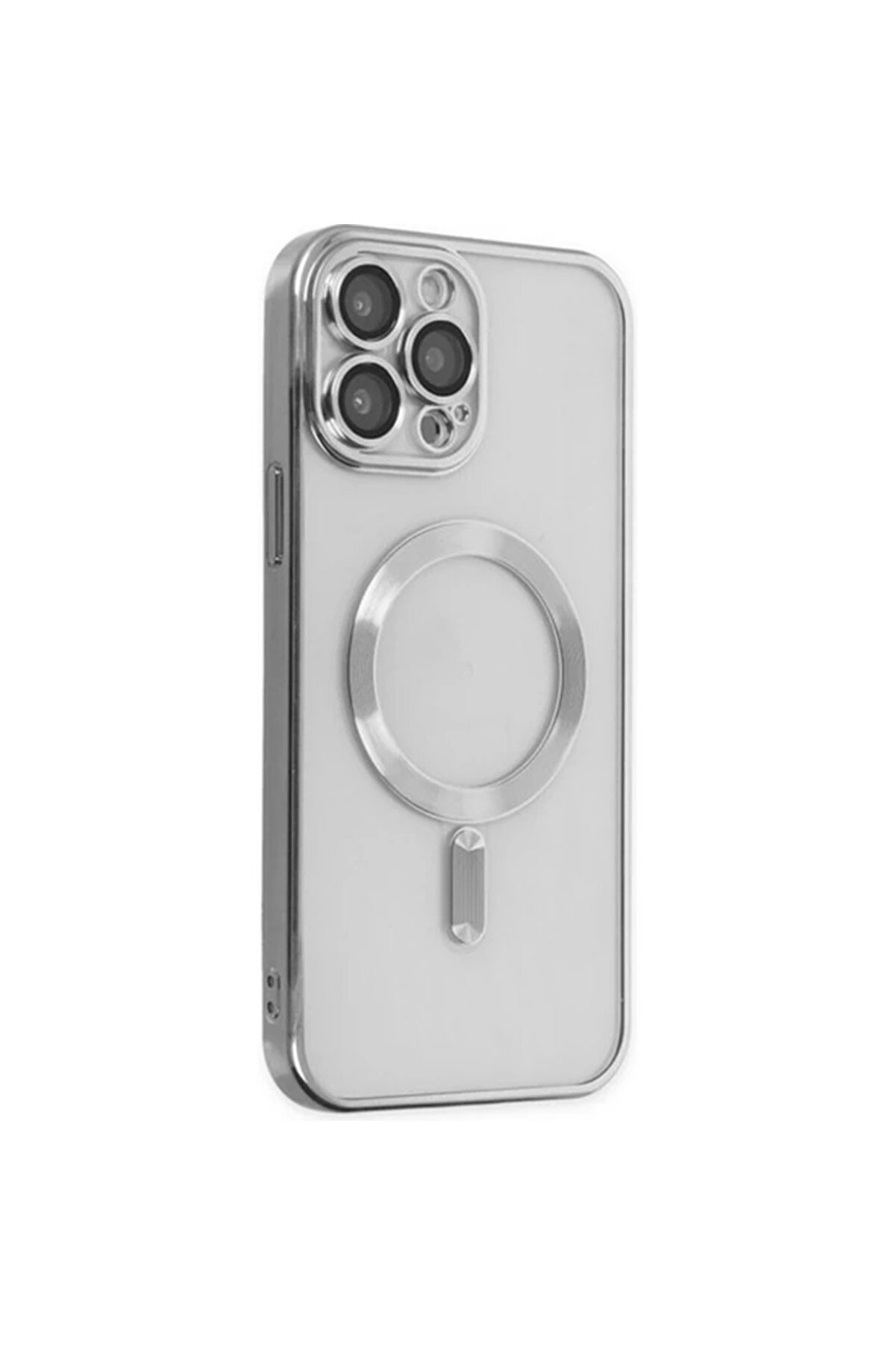 captainsmoda ALLY iPhone 12 Pro Max 6.7inç Uyumlu Renkli Kenar Lazer Çerçeveli Magsafe Uyumlu Silikon -