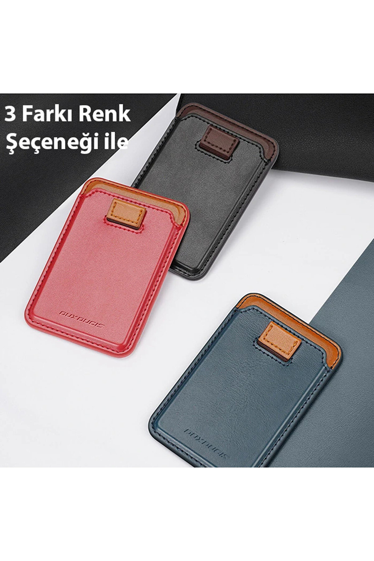 Dux Duci̇s İphone 15-14-13-12Ler İçi̇n Pu Deri̇ Cüzdan Magsafe Kartlık Cüzdan Kıl - Gms2908-4841