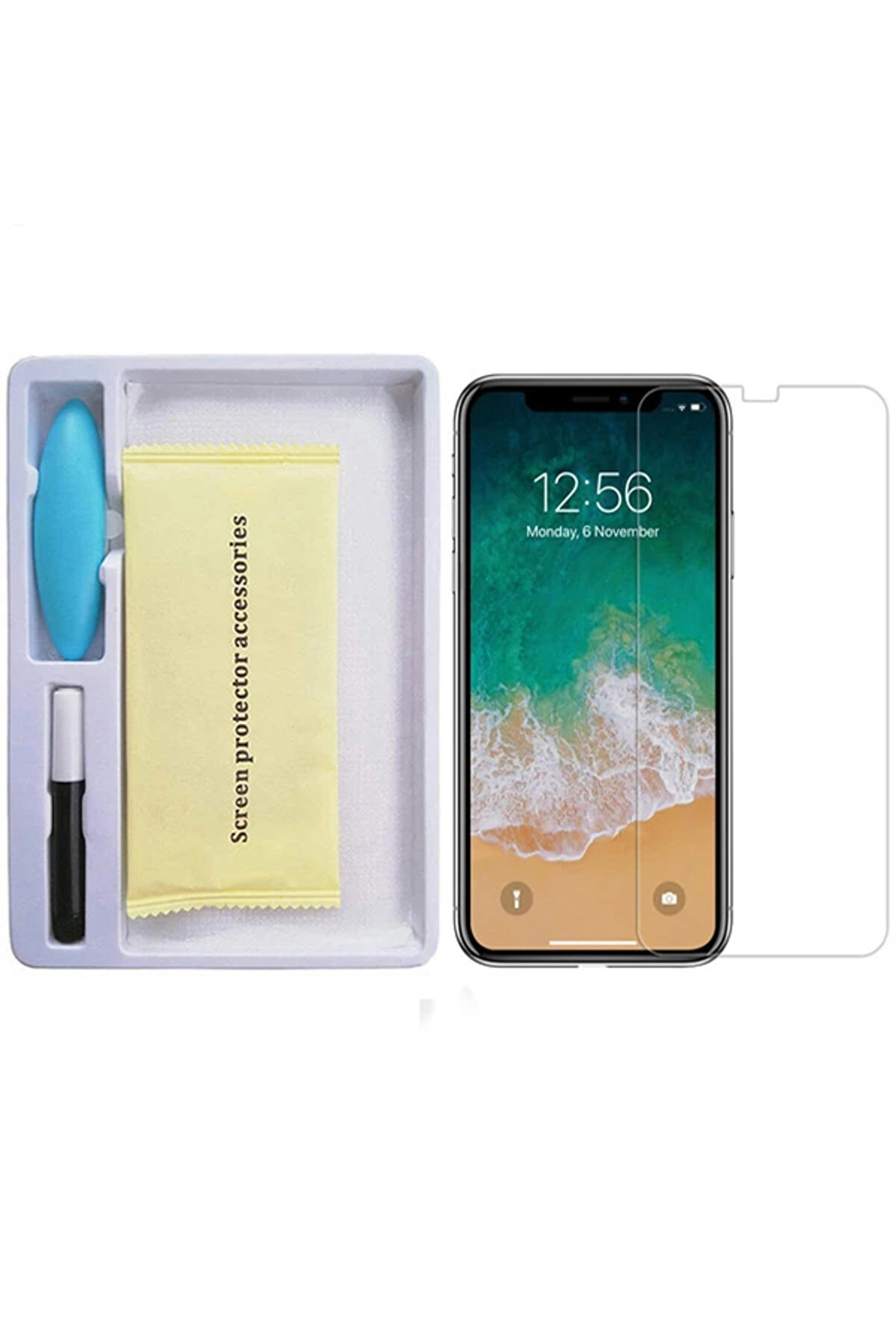 CepteToptan İPhone 11 Pro Full Liquid+Uv Işık 3D Kırılmaz Cam Ekran Koruyucu iPhone XS- - DROPX9310-7036