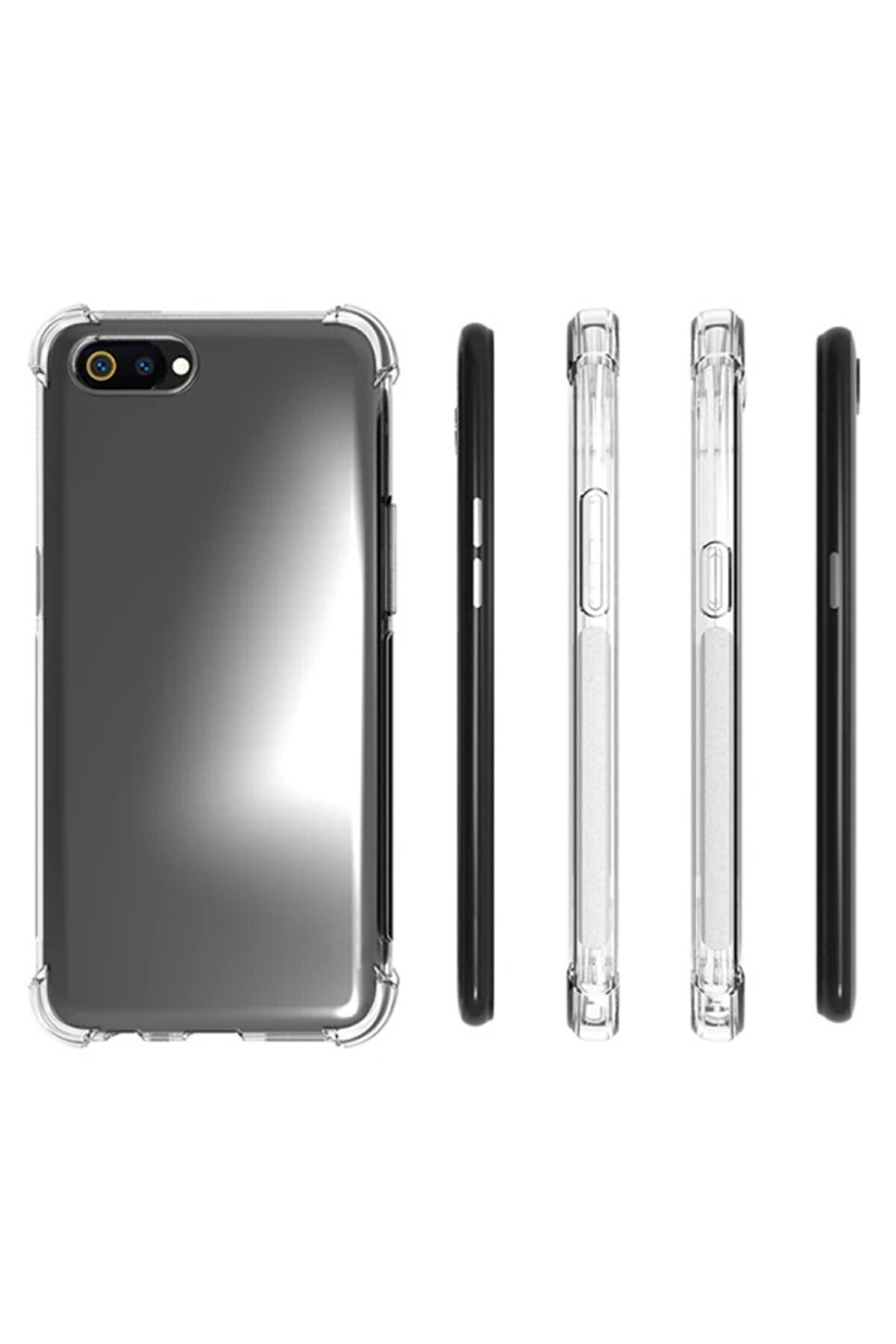 Oppo Realme C2 Anti̇-Drop Darbe Emi̇ci̇ Si̇li̇kon Kılıf-(1903) - Dropx9617-4536