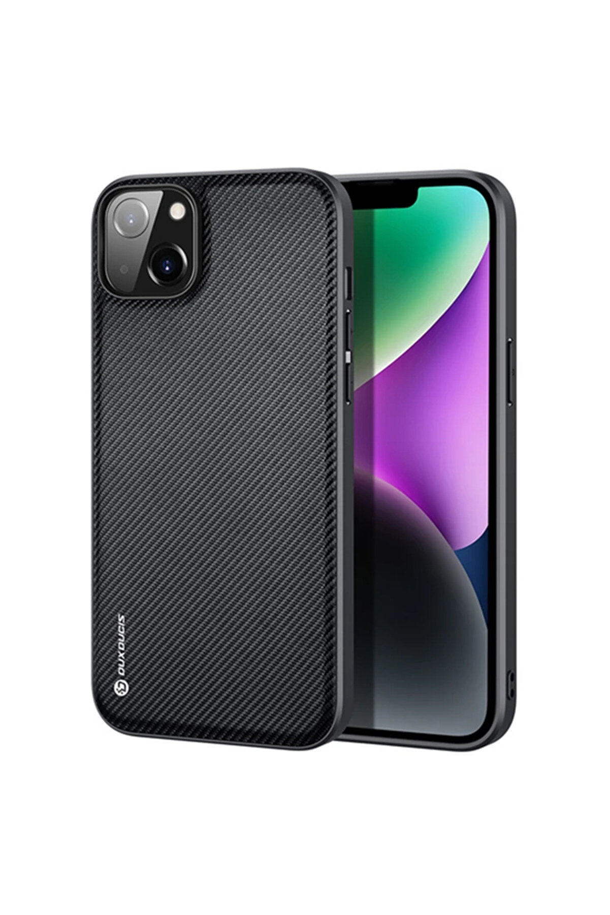 CepteToptan Dux Ducis Fino Serisi iPhone 14 6.1 inç Kılıf Premium Dokuma Silikon Kılıf- - DROPX9667-8495