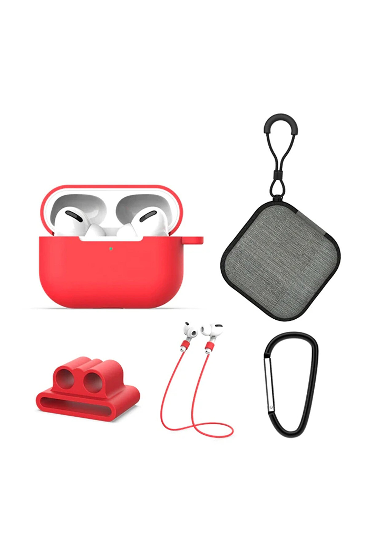 CepteToptan ALLY 5 in 1 Pro Kulaklık Kılıfı ve Kulaklık Koruma Çantası Full Set-(1903 - DROPX7693-5275