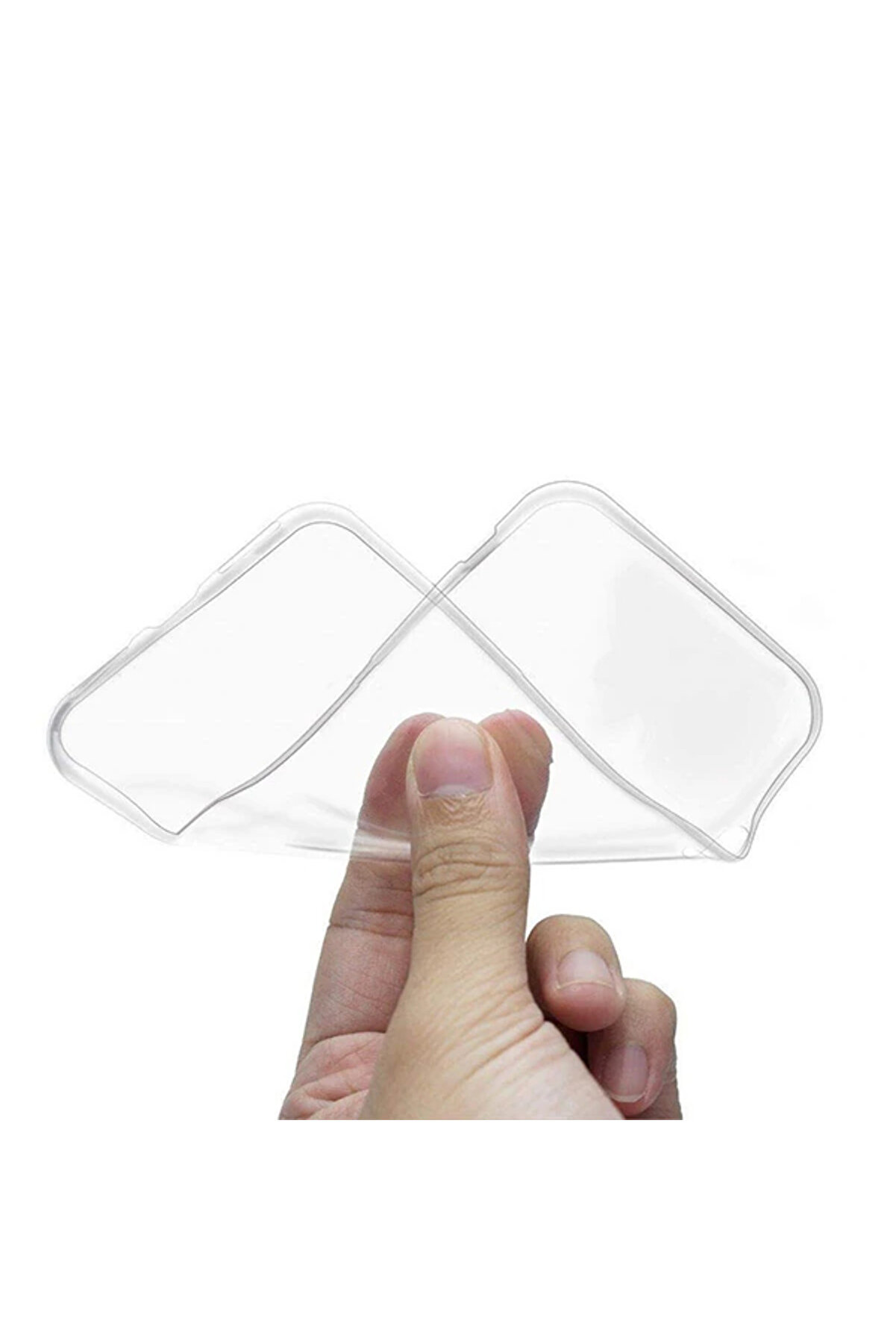 Huawei̇ P Smart 2019 Kamera Korumalı Şeffaf Si̇li̇kon Kılıf-(5775) - Gms4245-4845