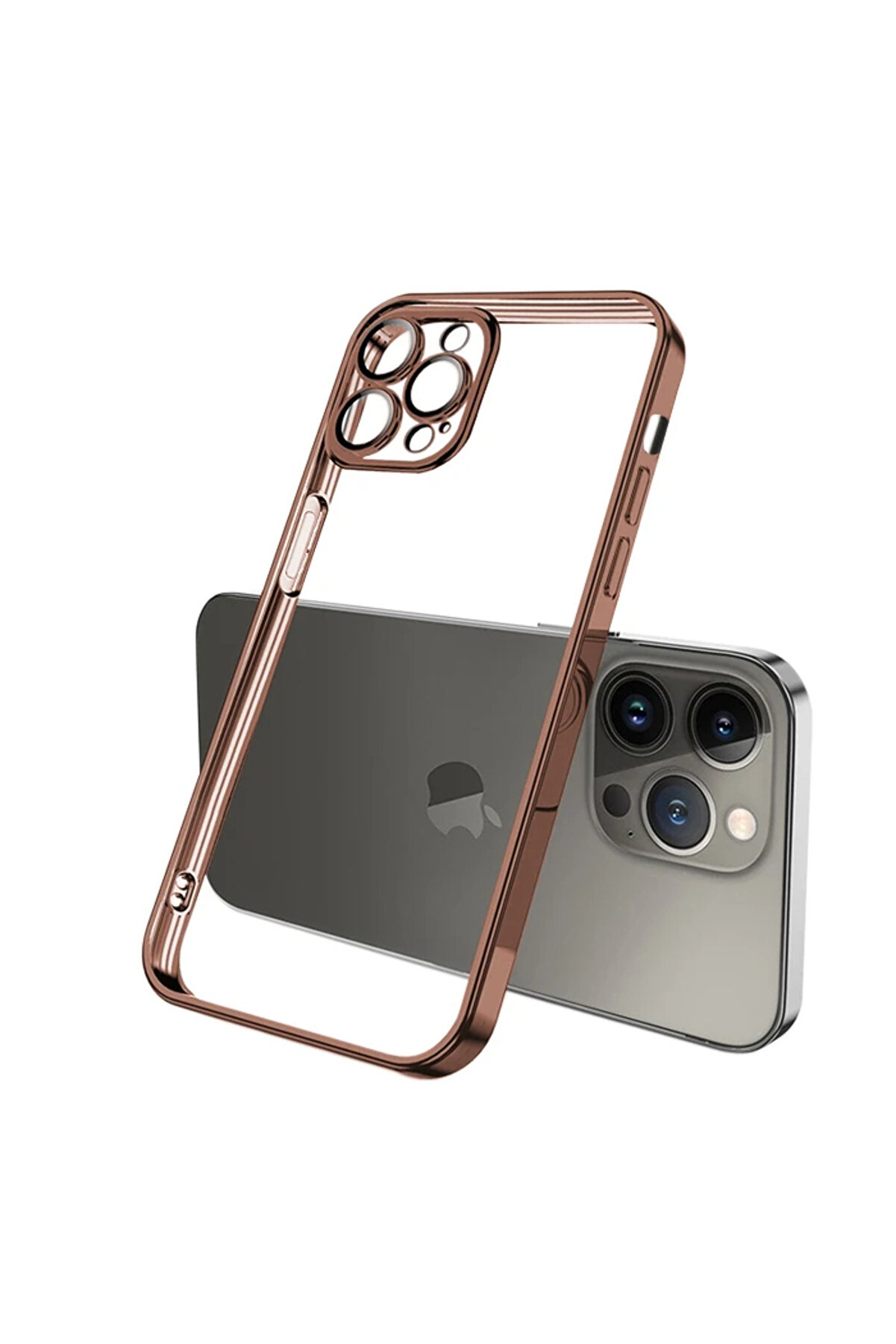 Ally Fashi̇on Seri̇es İphone 13 Pro Max Kılıf Renkli̇ Kenar Lazer Çerçeveli̇ Si̇l - Dropx2672-3765