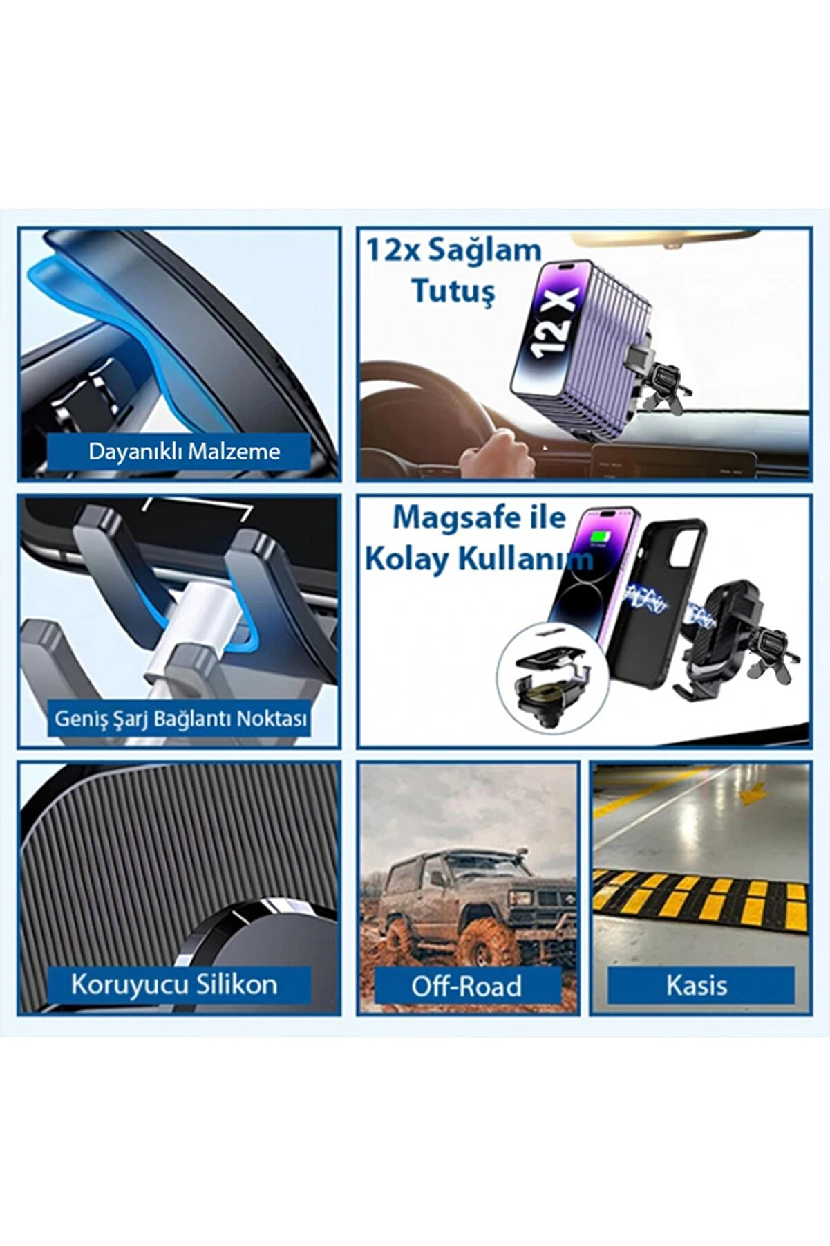 Ally B086 360° Dönebi̇len Araç Içi̇ Havalandi̇rma Telefon Tutucu-(1903) - Dropx2343-2360