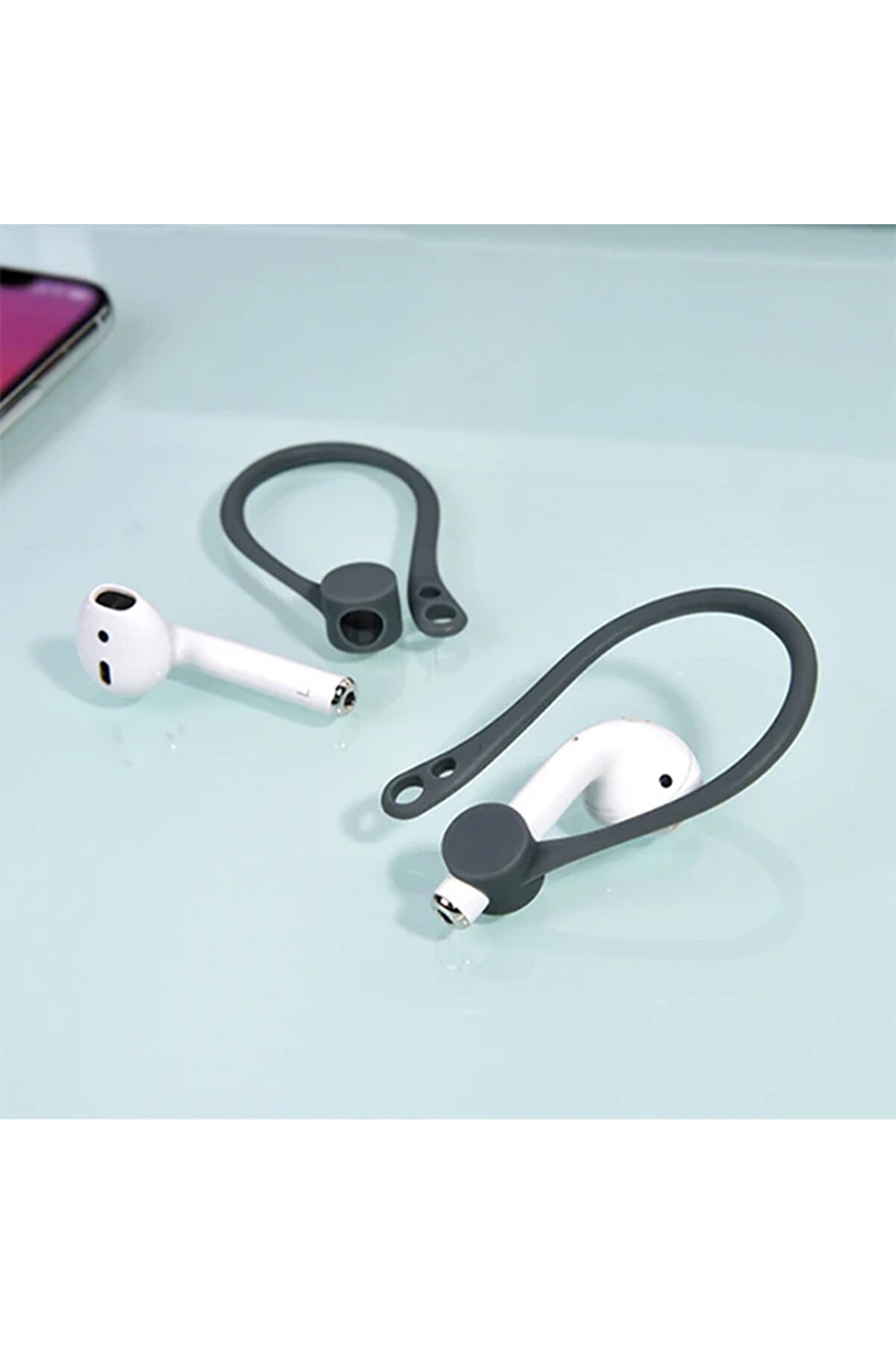 Kuulaa Apple İçi̇n Çengeli̇ Kulaklık Kancası Tutucu Anti̇-Lost-(5775) - Gms2580-1082