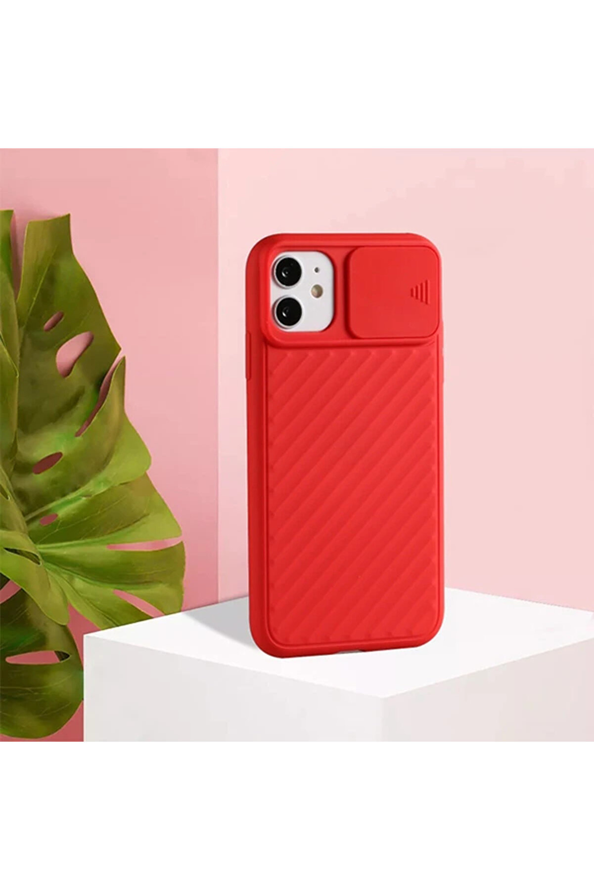 Ally İphone 11 6.1 İnch Kılıf Kamera Kapatan Koruyucu Sürgülü Kılıf-(190 - Dropx8023-3555