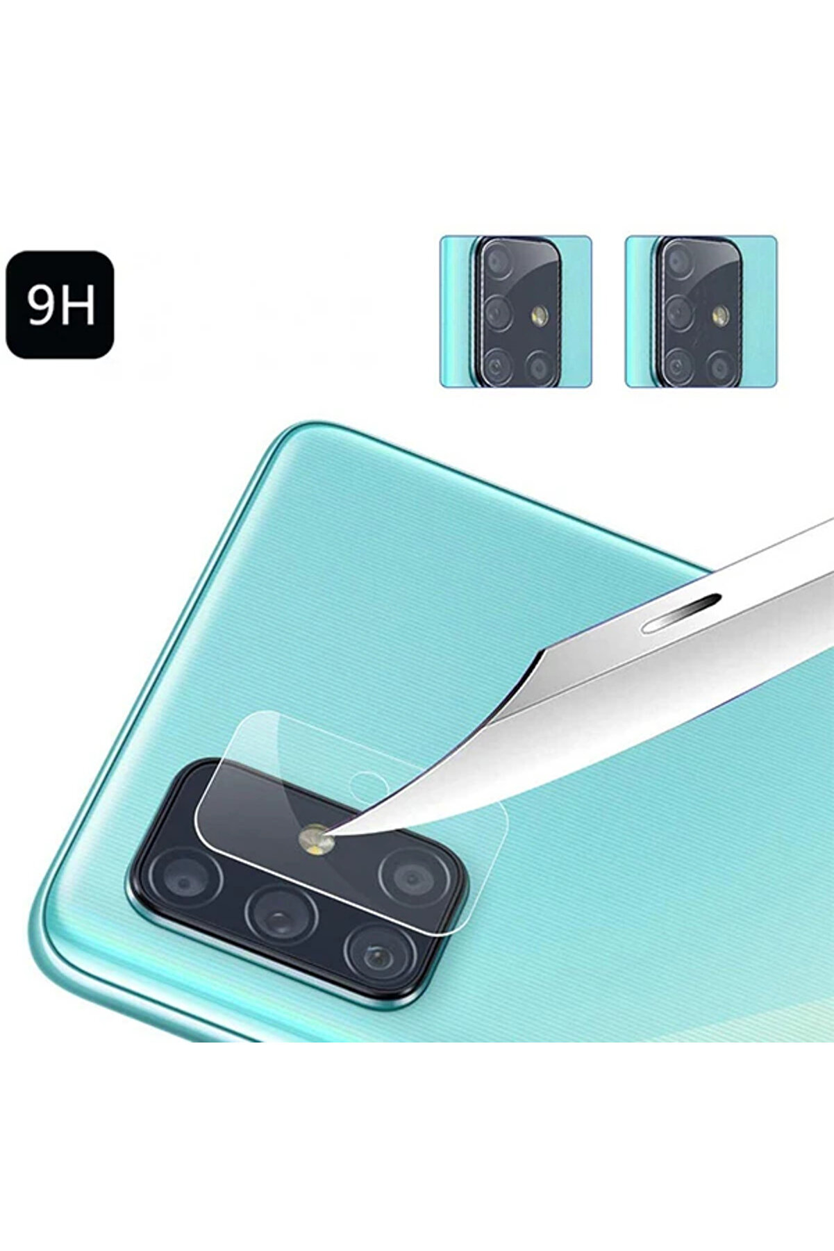 Ally Samsung Galaxy A71 Tempered Kamera Koruyucu Kırılmaz Cam-(5775) - Aa5194-9725