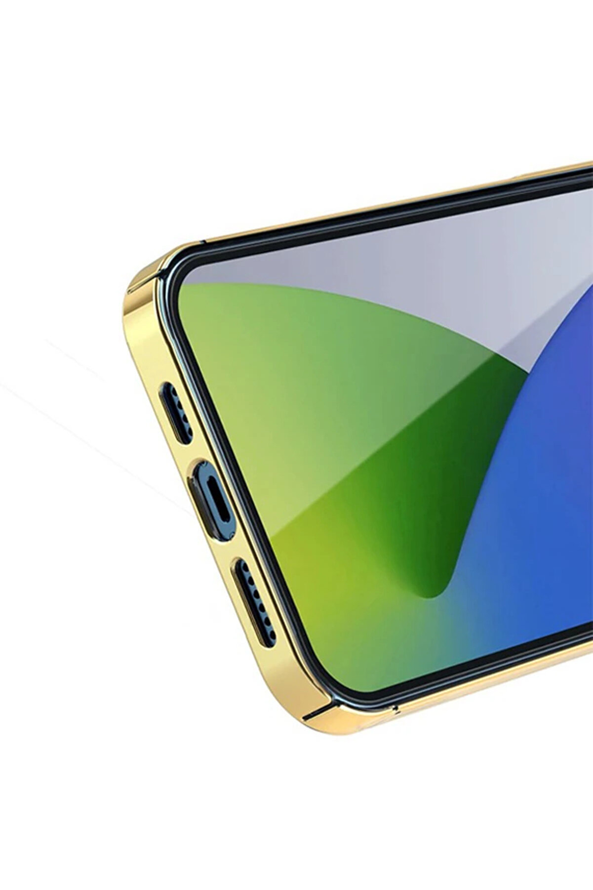 Gli̇tter İphone 12/12 Pro Şeffaf Lüx Si̇li̇kon Kılıf Soft Tpu Kılıf-(5775) - Gms6421-4843