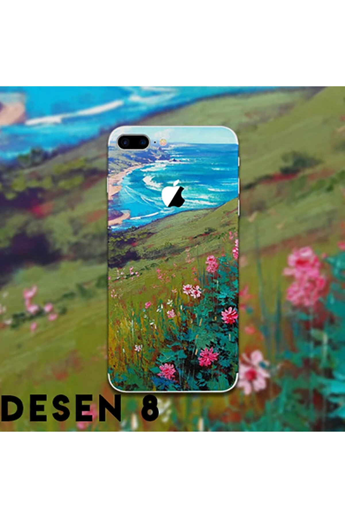 CepteToptan İPhone 8 Plus Tayvan Kalite Creativ Desenli Telefon Kaplaması Sticker-(1903) - DROPX5816-7733