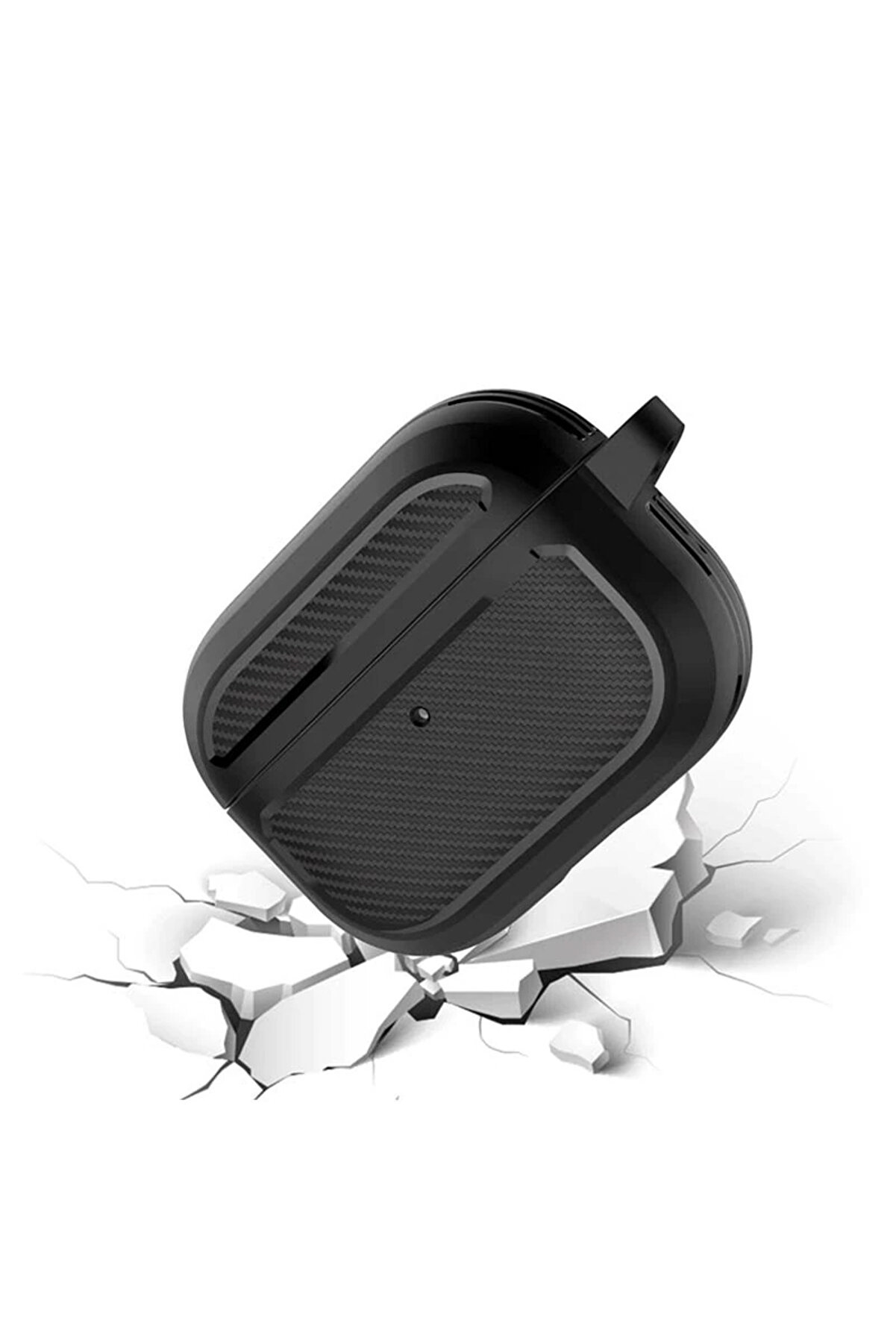 Ally Karbon Fi̇ber Pro Kulaklık Kancalı Si̇li̇kon Koruma Kılıfı-(1903) - Dropx4083-7625