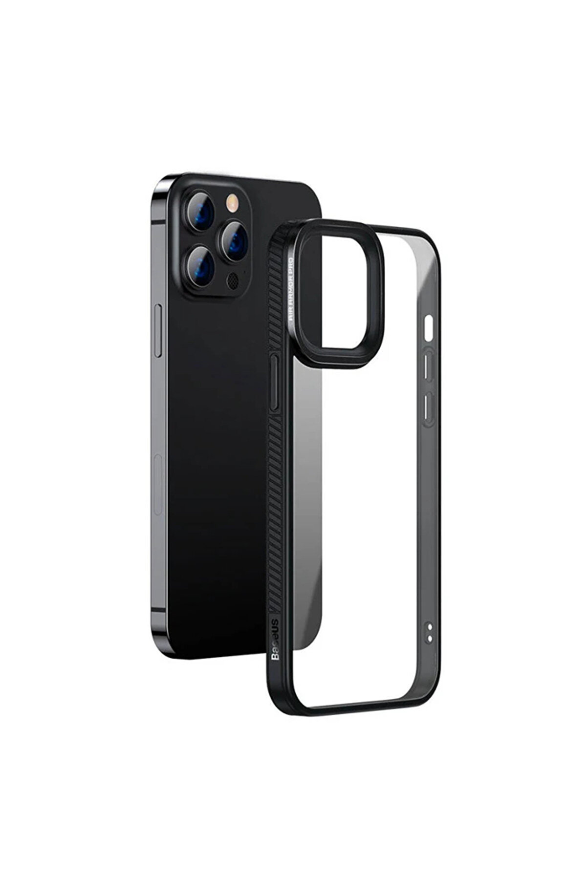 Crystal İphone 13 Pro Max Kılıf Jel Çerçeve Zırhlı Si̇li̇kon Kılıf-(1903) - Dropx9839-3325