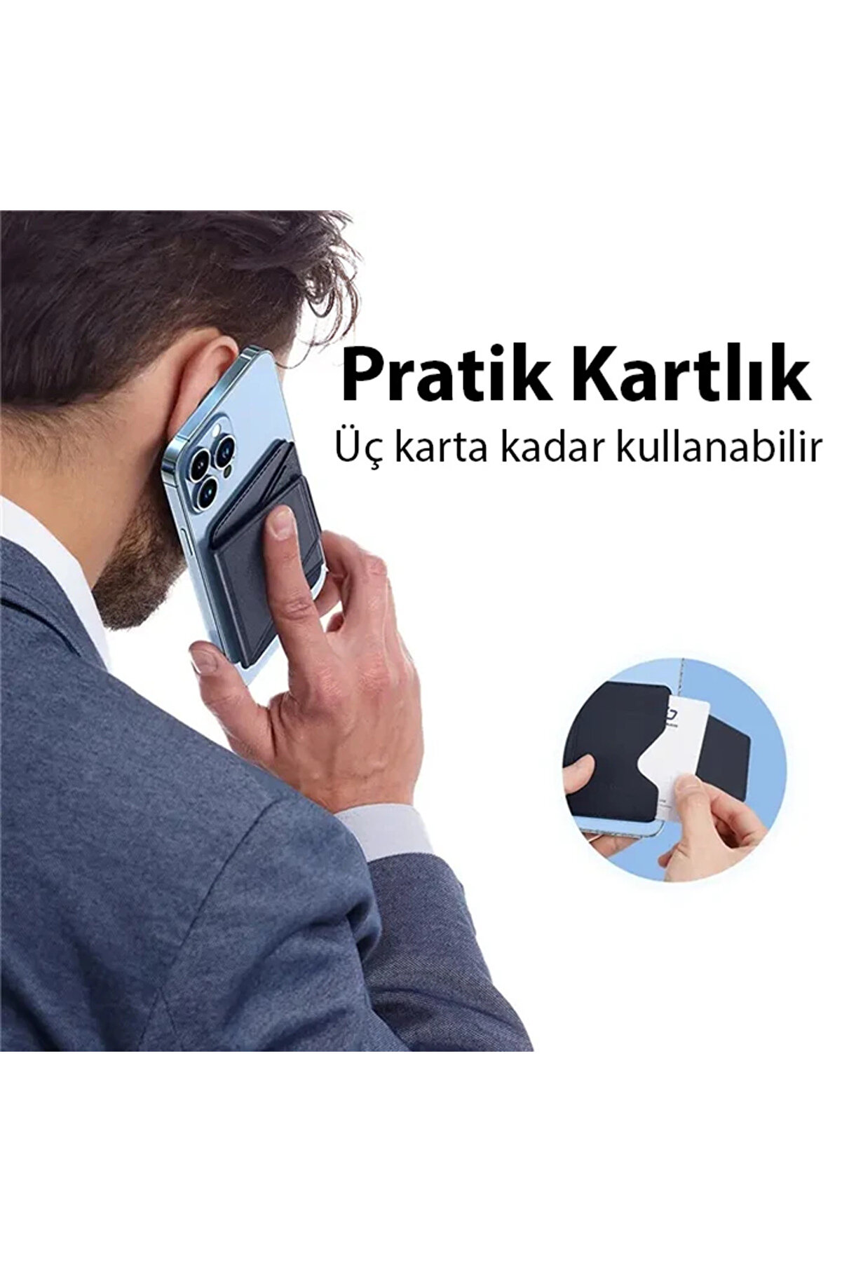 Dux Duci̇s Standlı Deri̇ Cüzdan Magsafe Kartlık-(5775) - Gms7976-6353