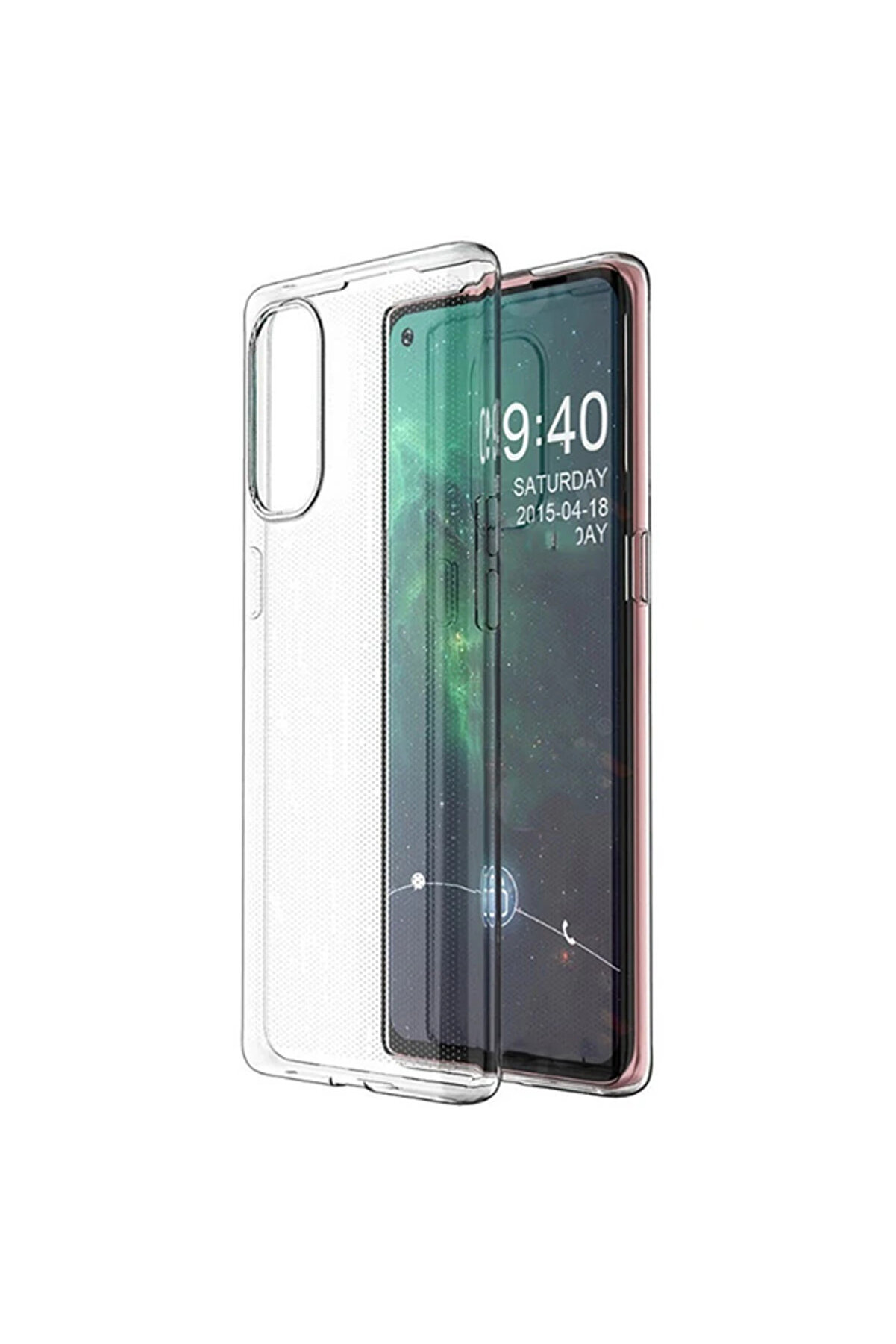Oppo Reno 4 2.0Mm Şeffaf Si̇li̇kon Kılıf Shockproof Kılıf-(5775) - Gms6340-8999