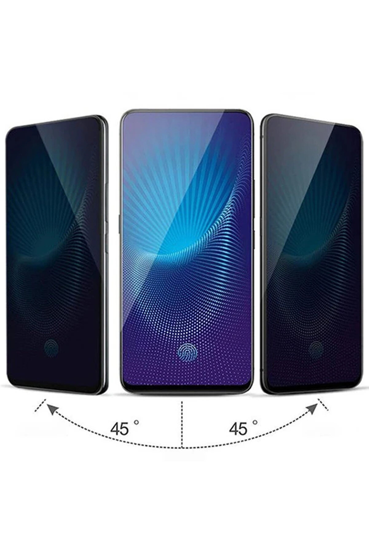 Oppo Realme 7 Pro 3D Full Pri̇vacy Gi̇zli̇li̇k Tempered Cam Ekran Koruyucu-(1903) - Dropx4935-4493