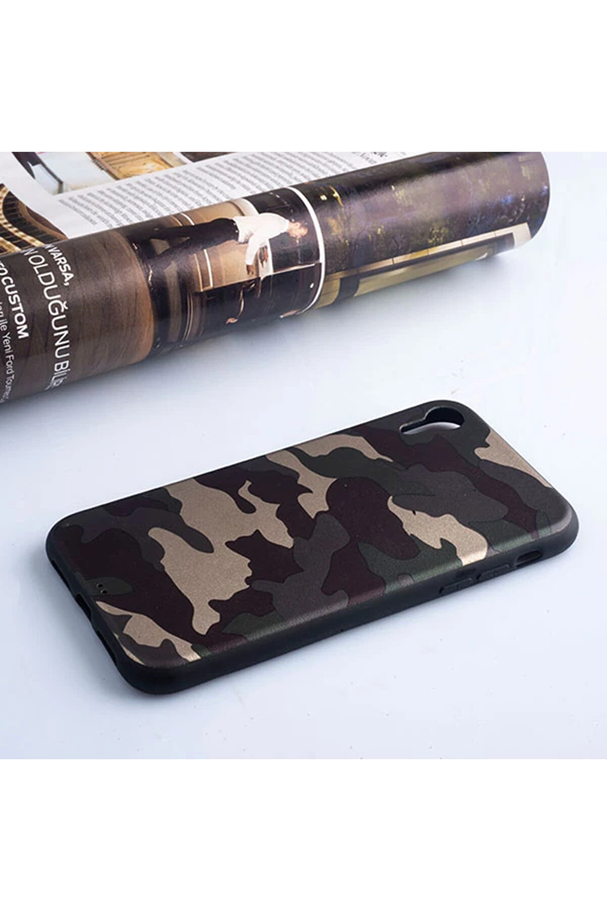 Ally İphone Xr 6.1 Kamuflaj Darbe Emi̇ci̇ Si̇li̇kon Kılıf-(1903) - Dropx1900-2334