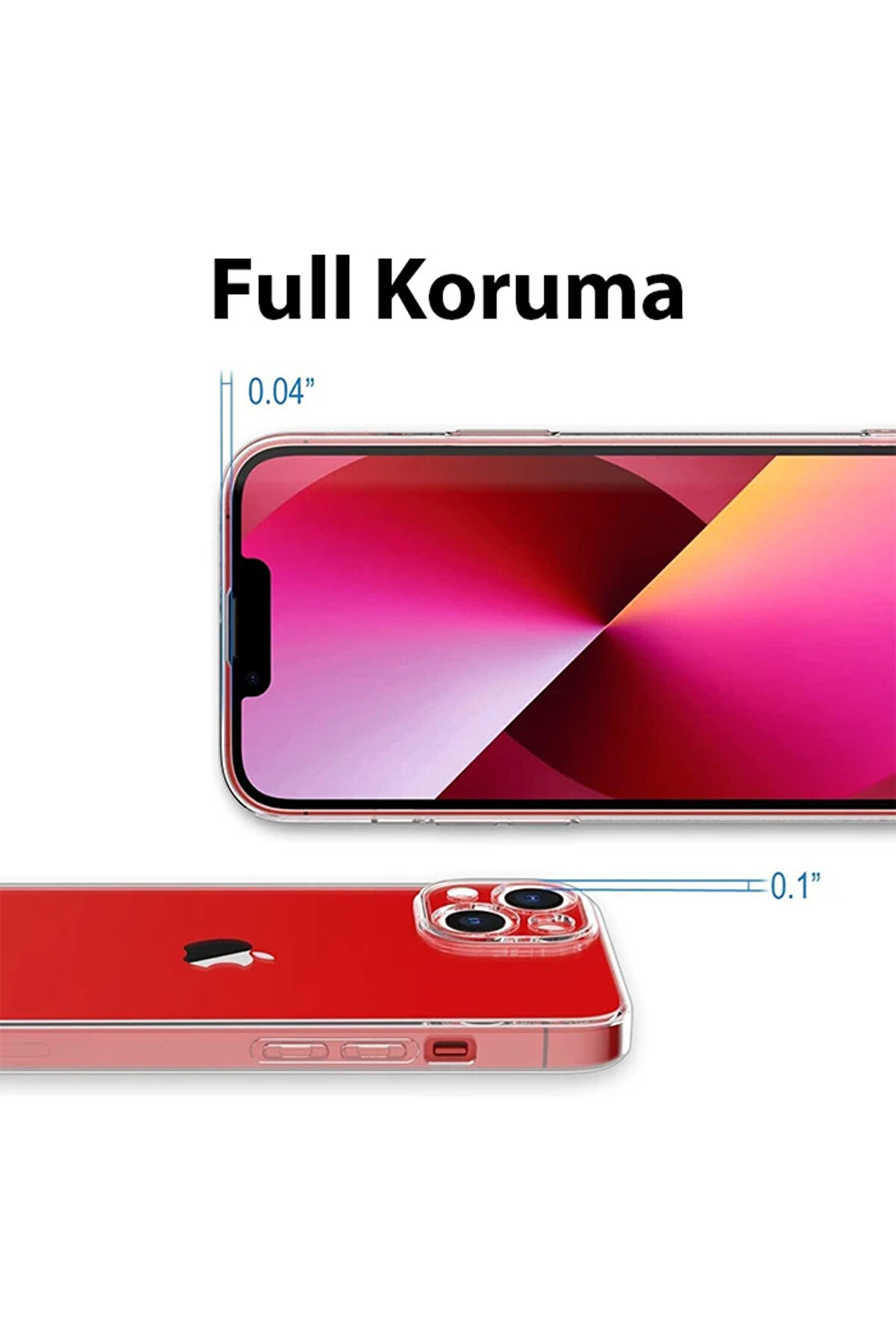 Ally İphone 14 6.1İnç Crystal Clear Kamera Korumalı Sert Pc Kılıf-(1903) - Dropx6129-5407