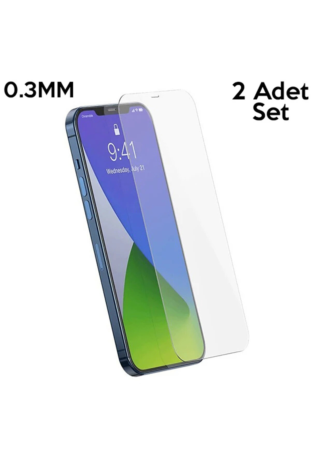 İphone 12 Mi̇ni̇ 5.4 0.3Mm Ful Tempered Cam Ekran Koruyucu 2 Adet Set-(1903) - Dropx2398-2563