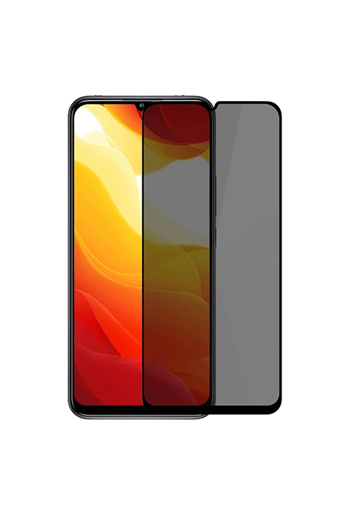 Najmaddin Xiaomi Mi 10 Lite 3D Full Privacy Gizlilik Tempered Cam Ekran Koruyucu-(5775) - najmaddin7616-5487